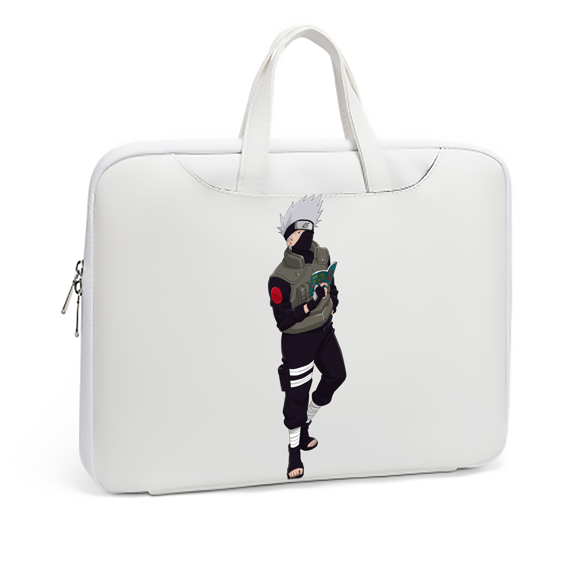（画像用） NARUTO -ナルト- はたけ カカシ Hatake Kakashi レザーラップトップバッグ　ノートパソコンケース