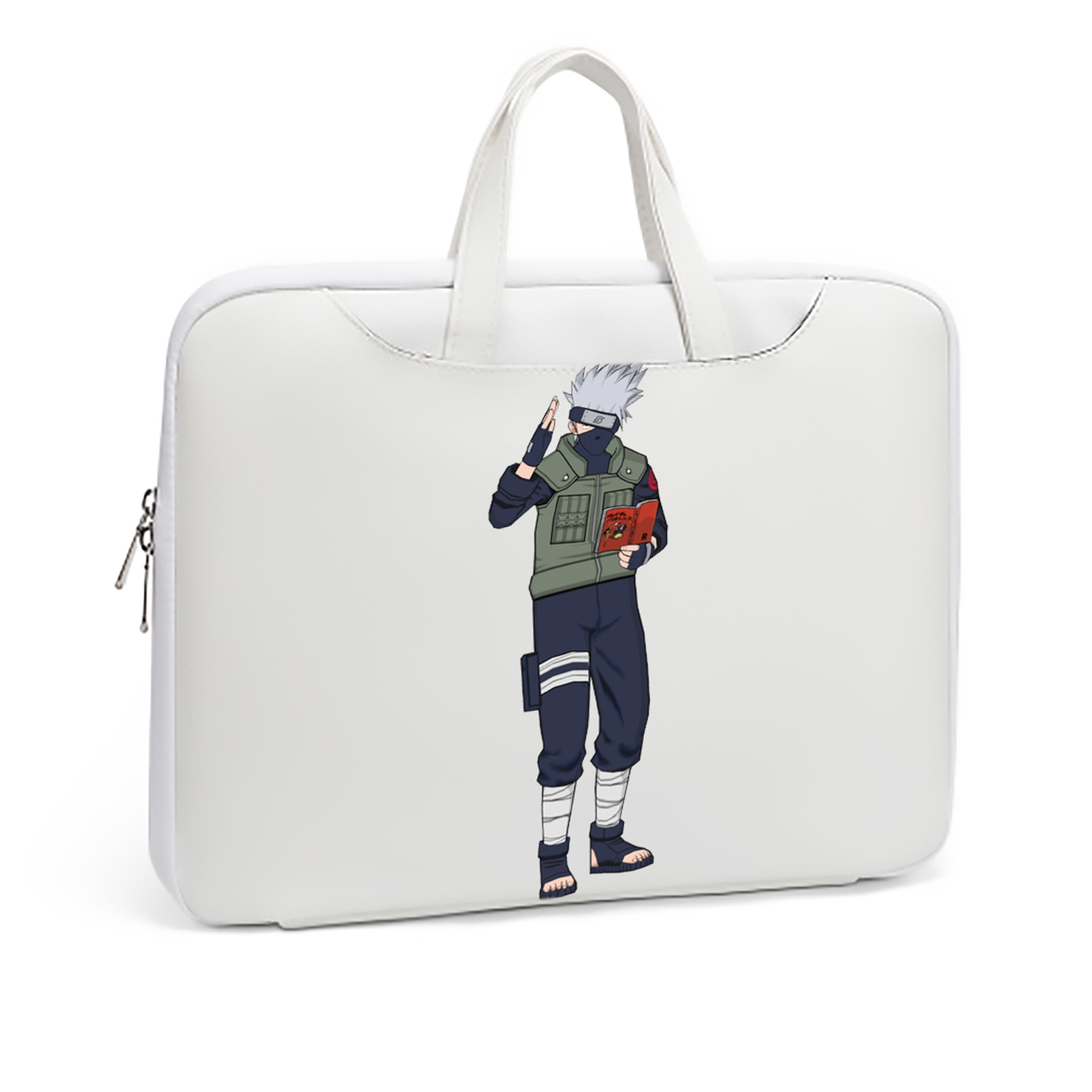 （画像用） NARUTO -ナルト- はたけ カカシ Hatake Kakashi レザーラップトップバッグ　ノートパソコンケース
