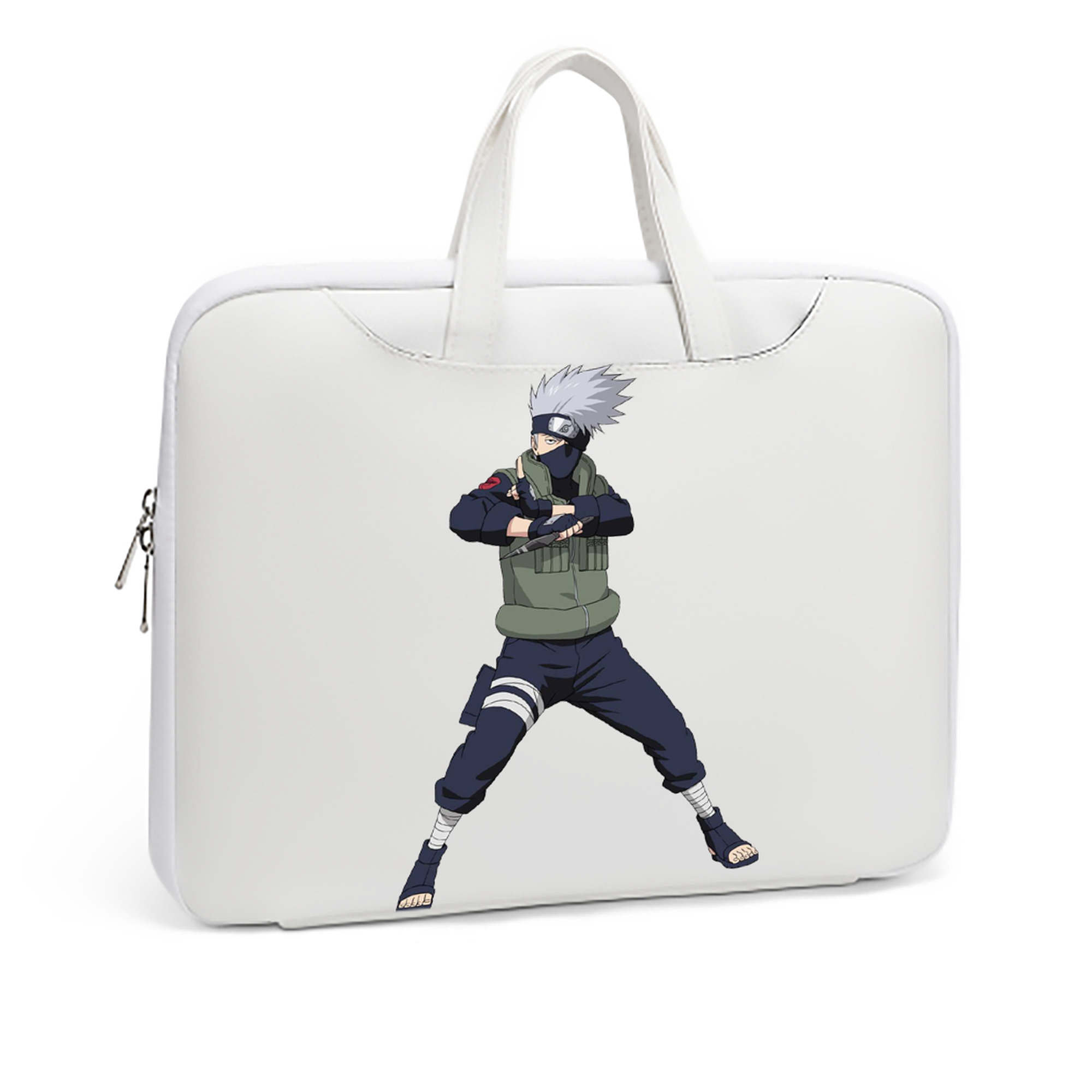 （画像用） NARUTO -ナルト- はたけ カカシ Hatake Kakashi レザーラップトップバッグ　ノートパソコンケース