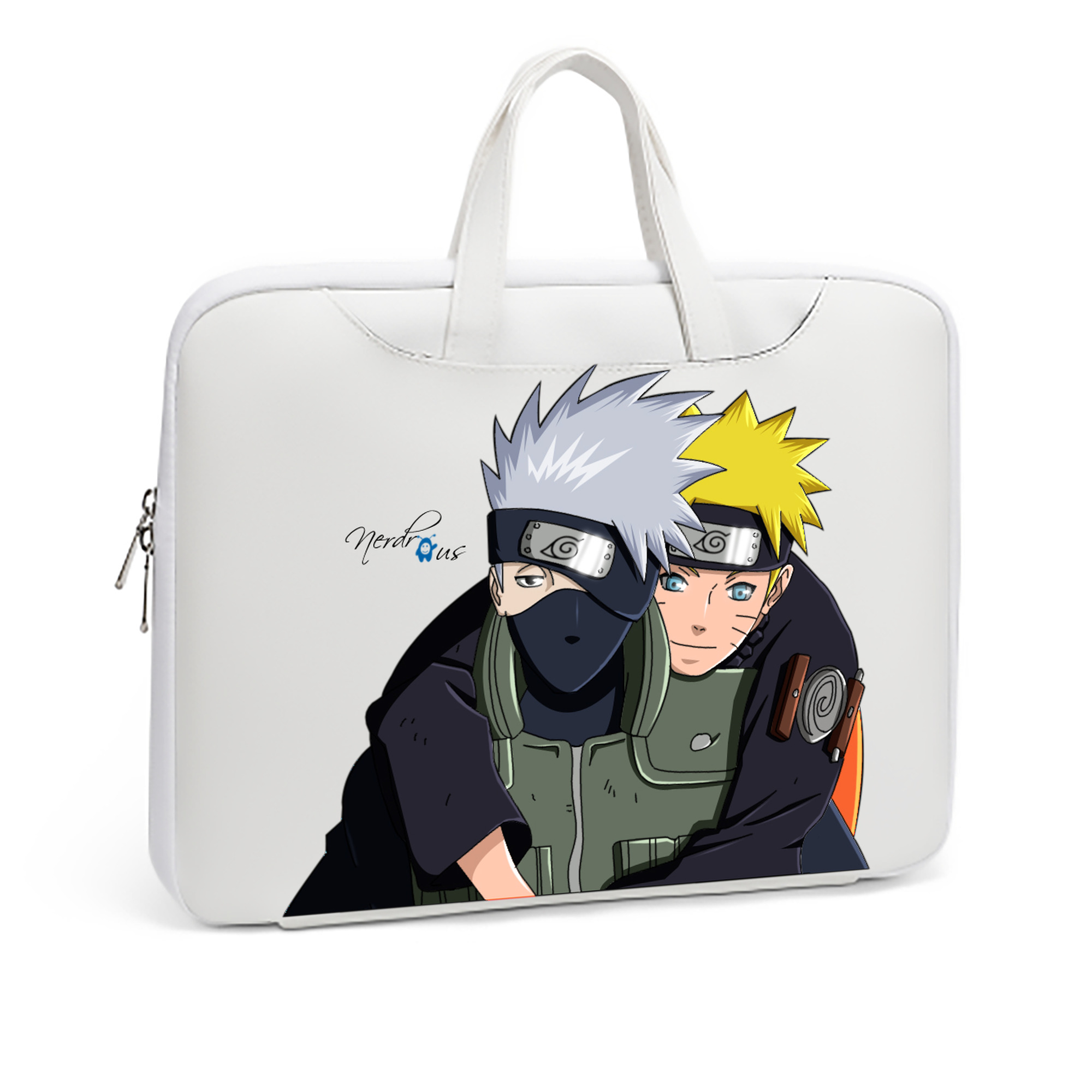 （画像用） NARUTO -ナルト- はたけ カカシ Hatake Kakashi レザーラップトップバッグ　ノートパソコンケース