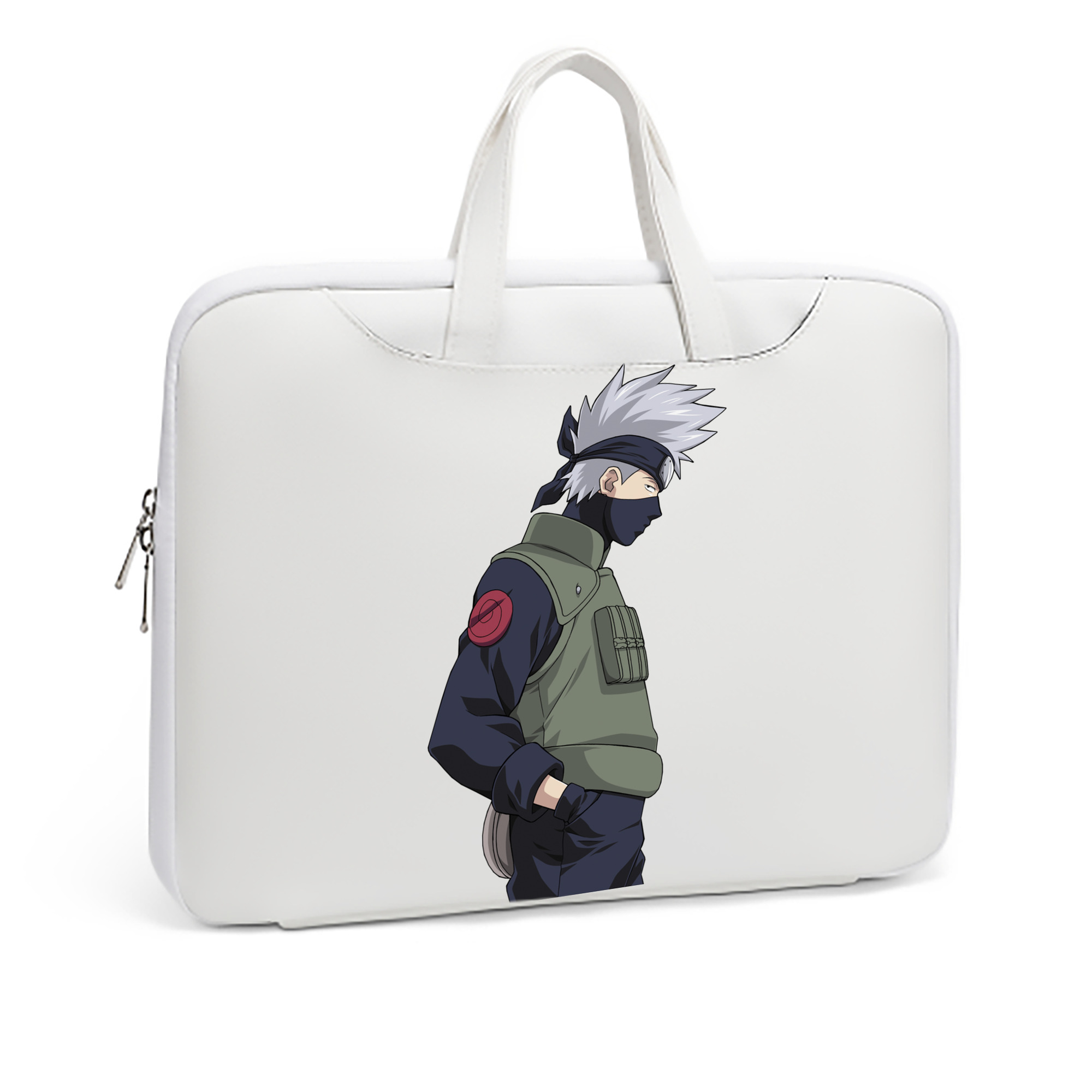 （画像用） NARUTO -ナルト- はたけ カカシ Hatake Kakashi レザーラップトップバッグ　ノートパソコンケース