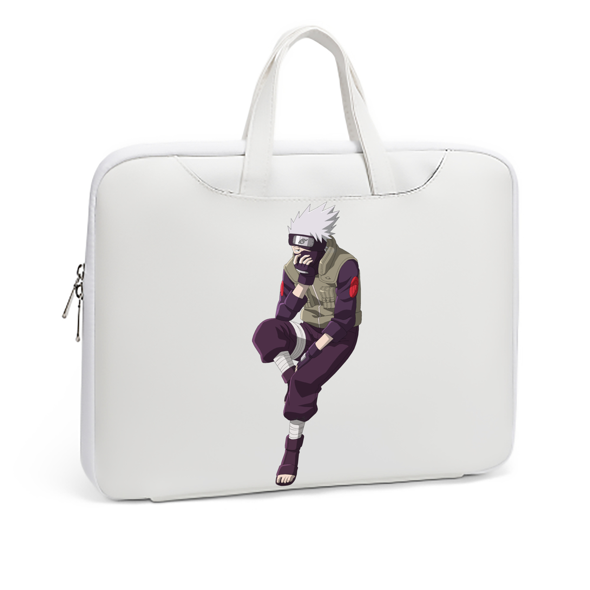 （画像用） NARUTO -ナルト- はたけ カカシ Hatake Kakashi レザーラップトップバッグ　ノートパソコンケース