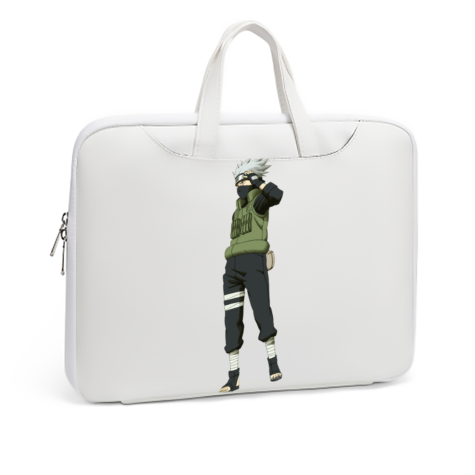 （画像用） NARUTO -ナルト- はたけ カカシ Hatake Kakashi レザーラップトップバッグ　ノートパソコンケース