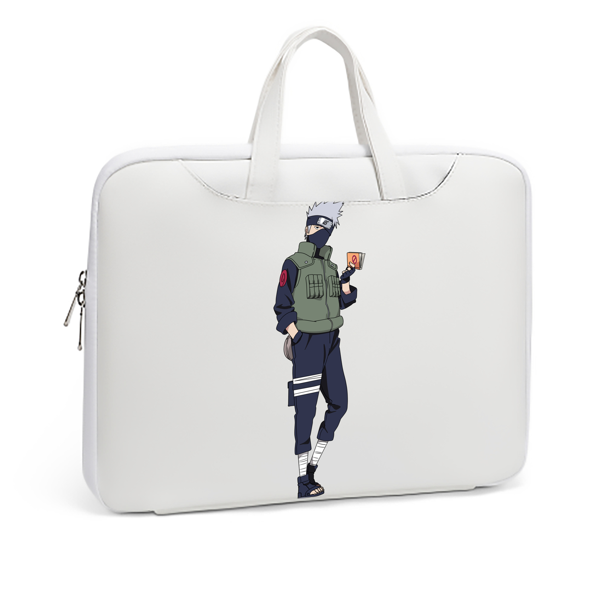 （画像用） NARUTO -ナルト- はたけ カカシ Hatake Kakashi レザーラップトップバッグ　ノートパソコンケース