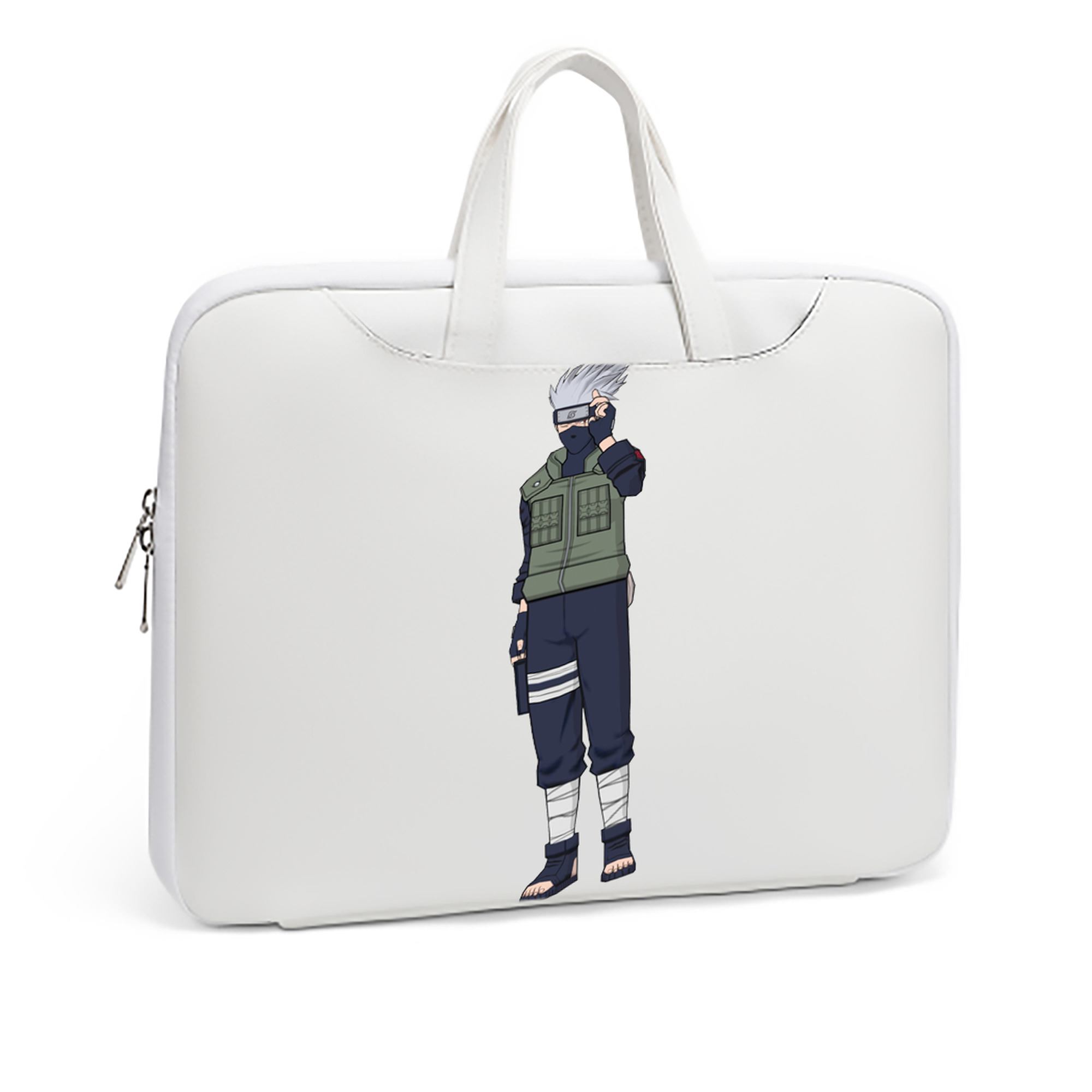 （画像用） NARUTO -ナルト- はたけ カカシ Hatake Kakashi レザーラップトップバッグ　ノートパソコンケース