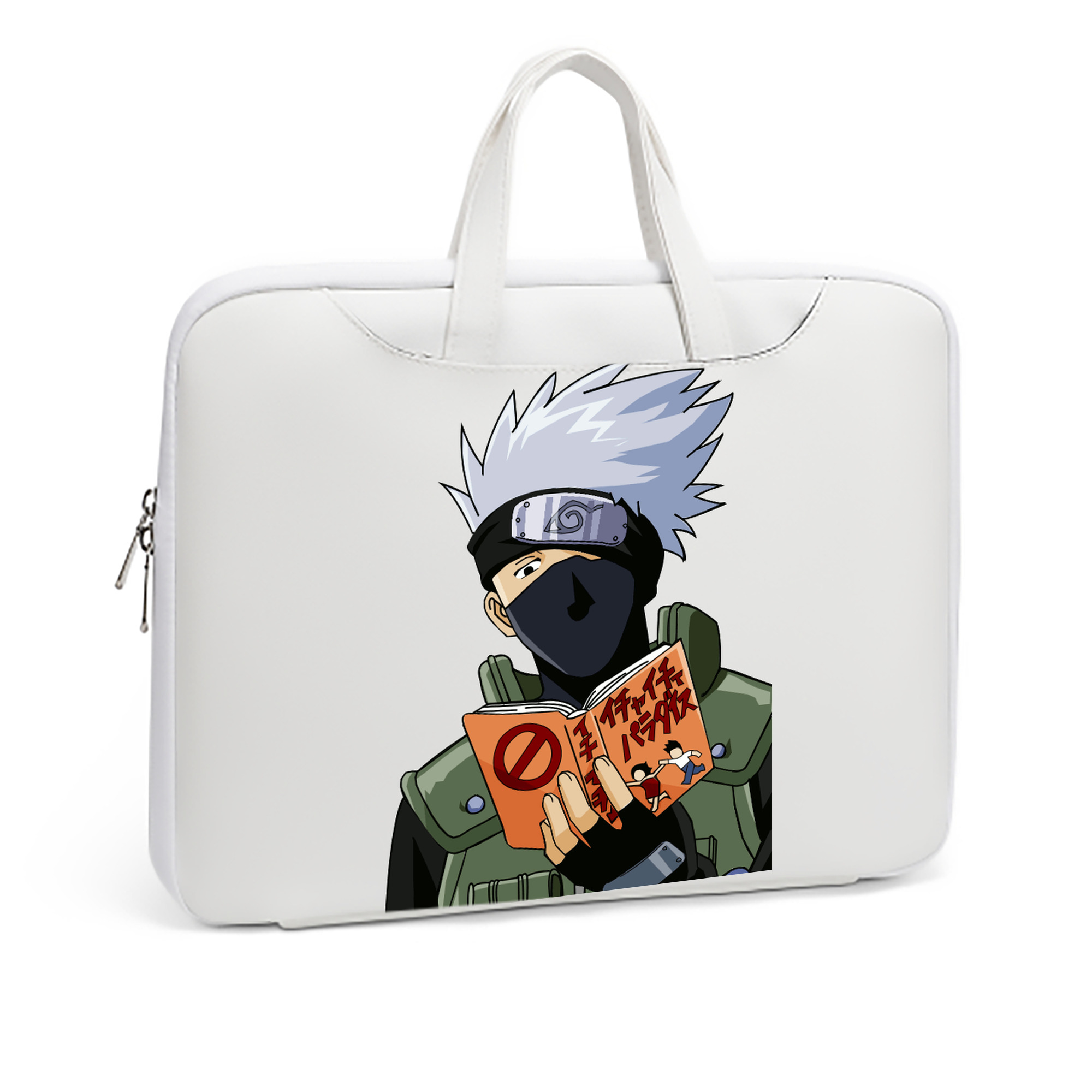 （画像用） NARUTO -ナルト- はたけ カカシ Hatake Kakashi レザーラップトップバッグ　ノートパソコンケース