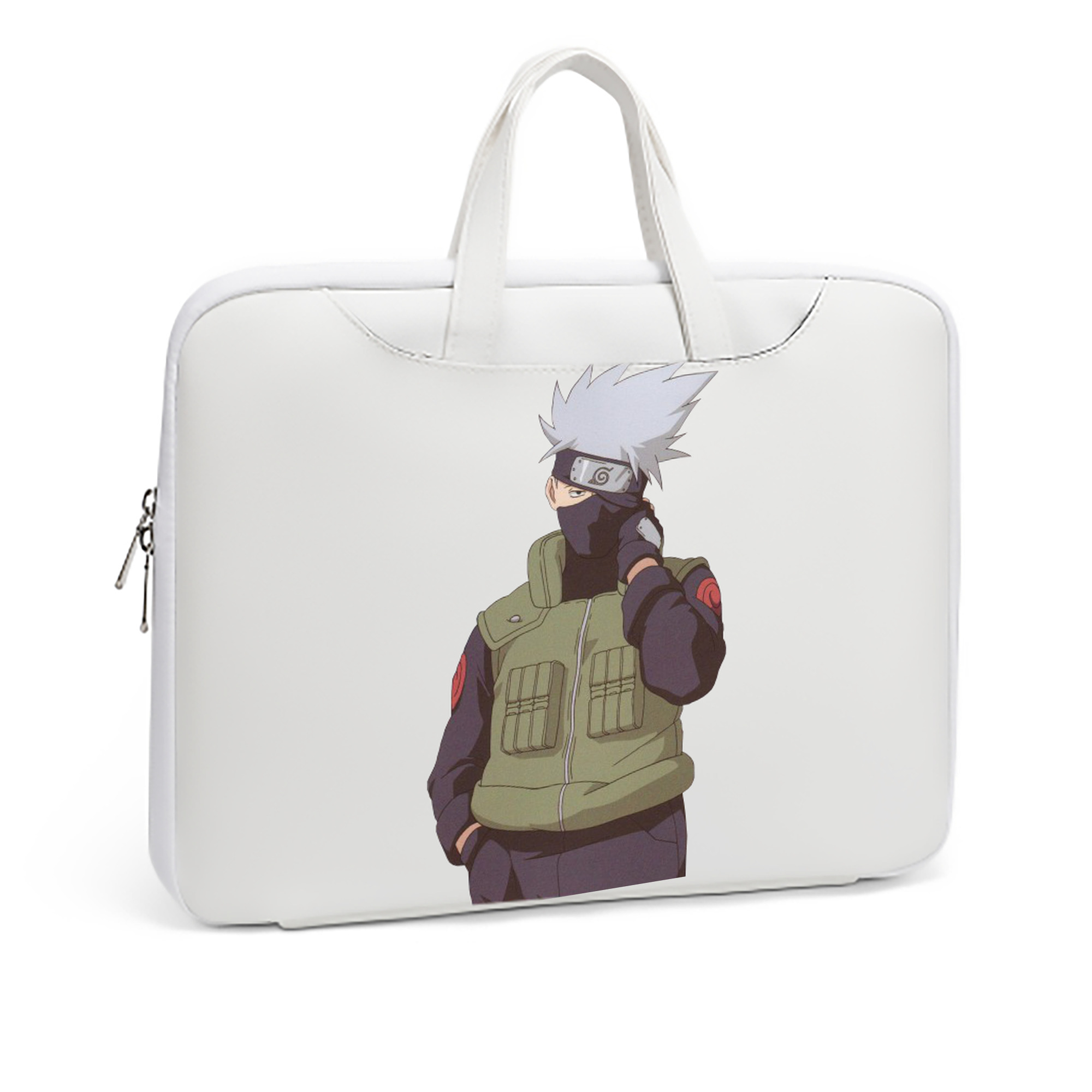 （画像用） NARUTO -ナルト- はたけ カカシ Hatake Kakashi レザーラップトップバッグ　ノートパソコンケース