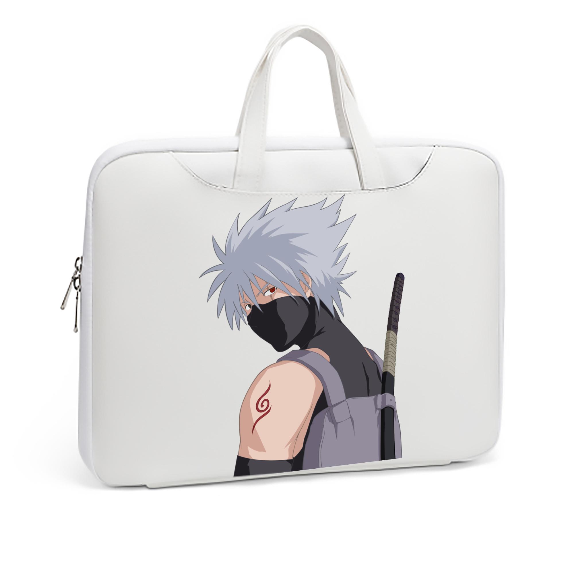 （画像用） NARUTO -ナルト- はたけ カカシ Hatake Kakashi レザーラップトップバッグ　ノートパソコンケース