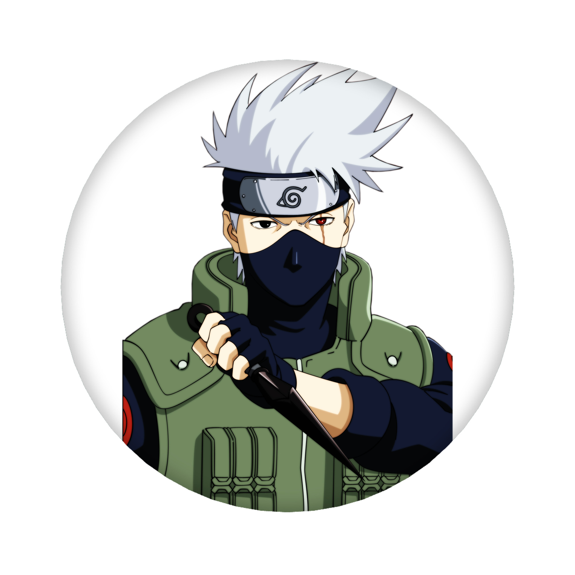 （画像用） NARUTO -ナルト- はたけ カカシ Hatake Kakashi 6cm 缶バッジ 複数セット