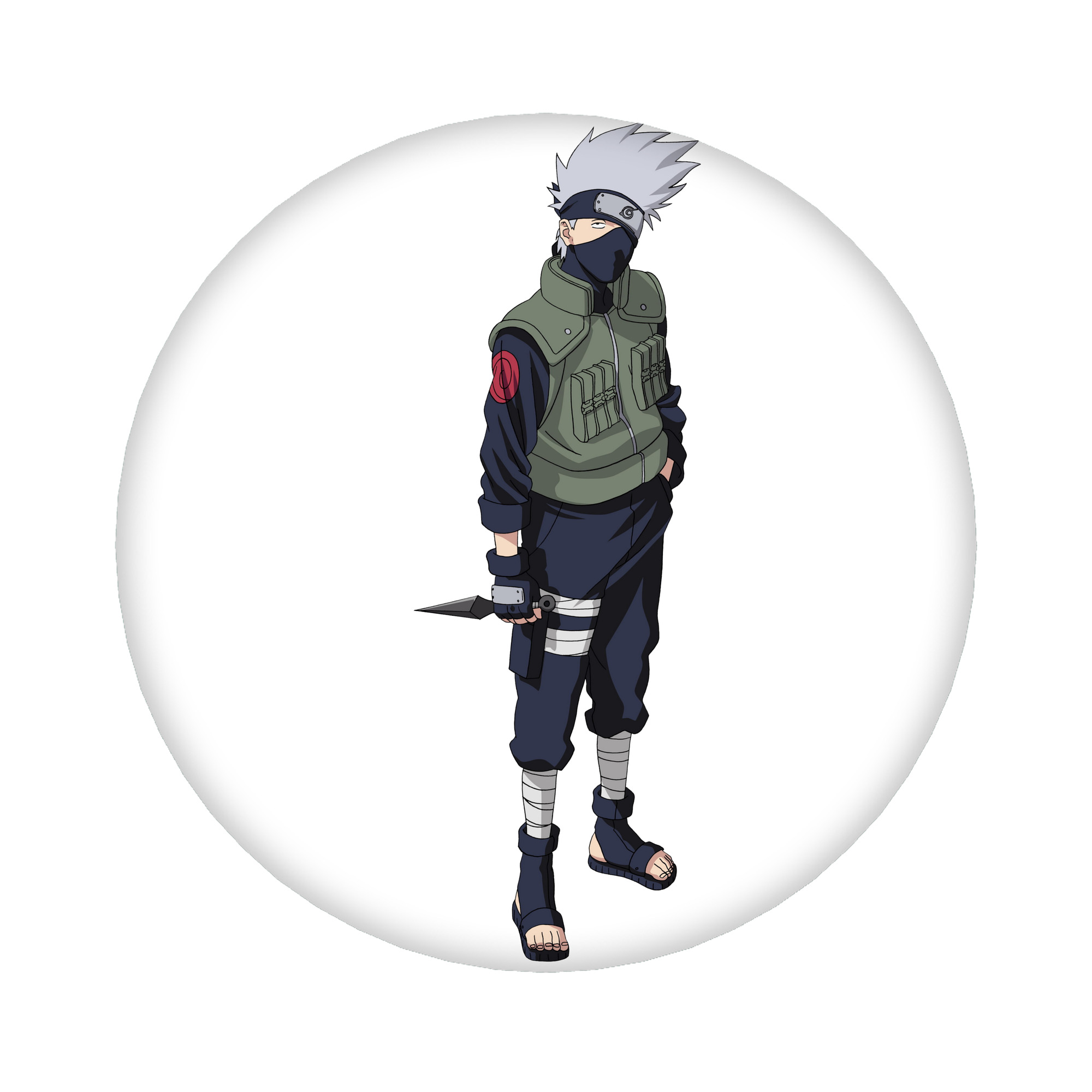 （画像用） NARUTO -ナルト- はたけ カカシ Hatake Kakashi 6cm 缶バッジ 複数セット