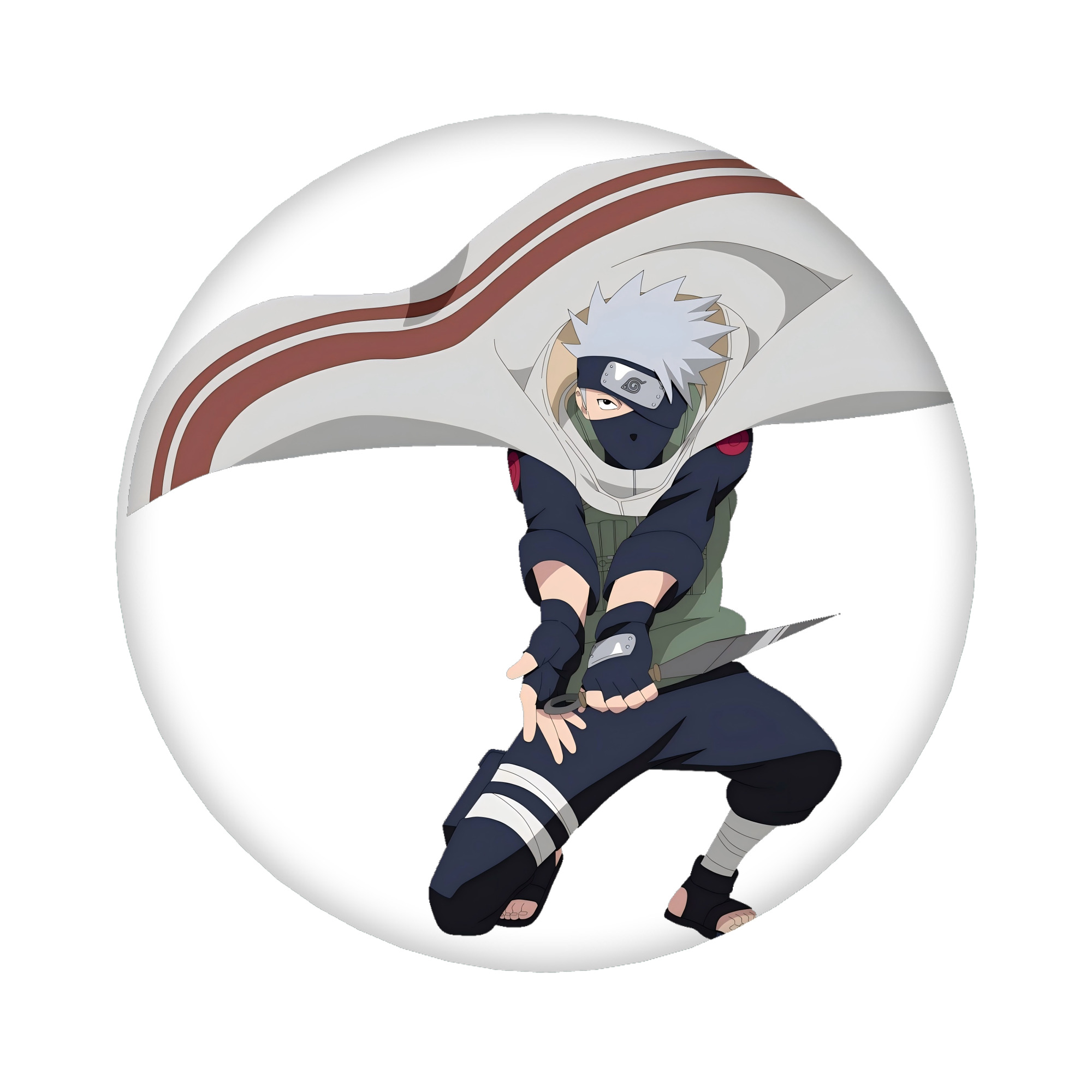 （画像用） NARUTO -ナルト- はたけ カカシ Hatake Kakashi 6cm 缶バッジ 複数セット