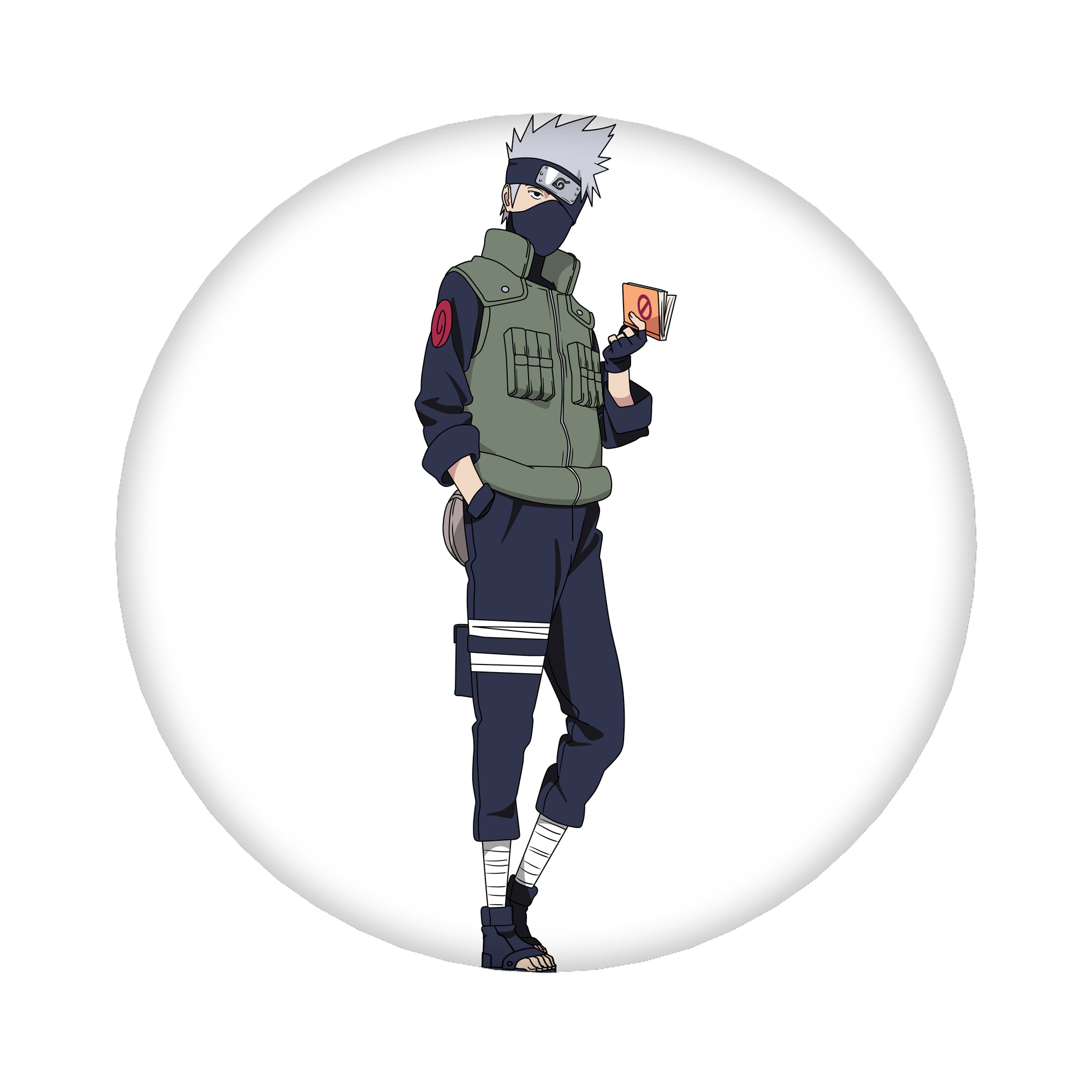 （画像用） NARUTO -ナルト- はたけ カカシ Hatake Kakashi 6cm 缶バッジ 複数セット