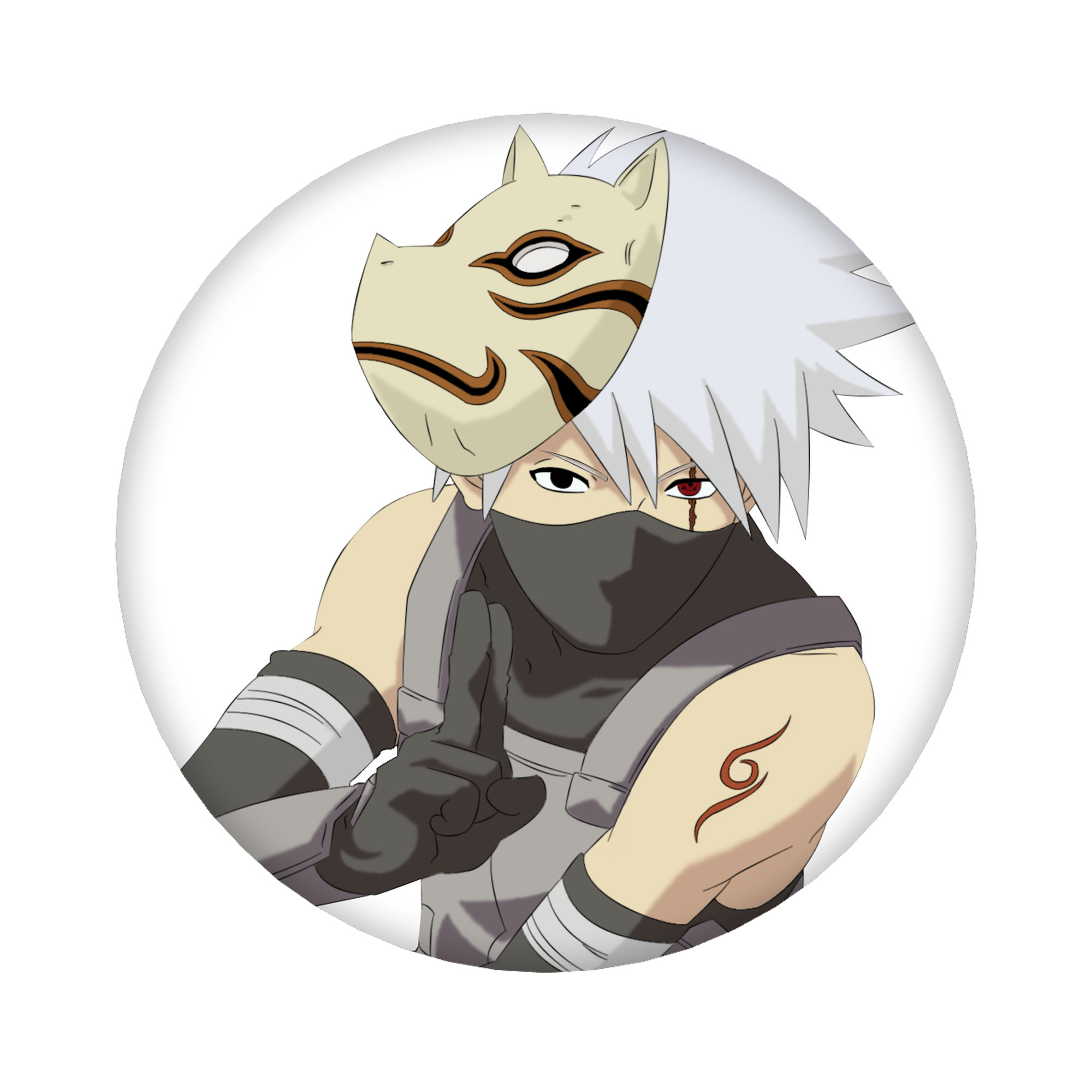 （画像用） NARUTO -ナルト- はたけ カカシ Hatake Kakashi 6cm 缶バッジ 複数セット