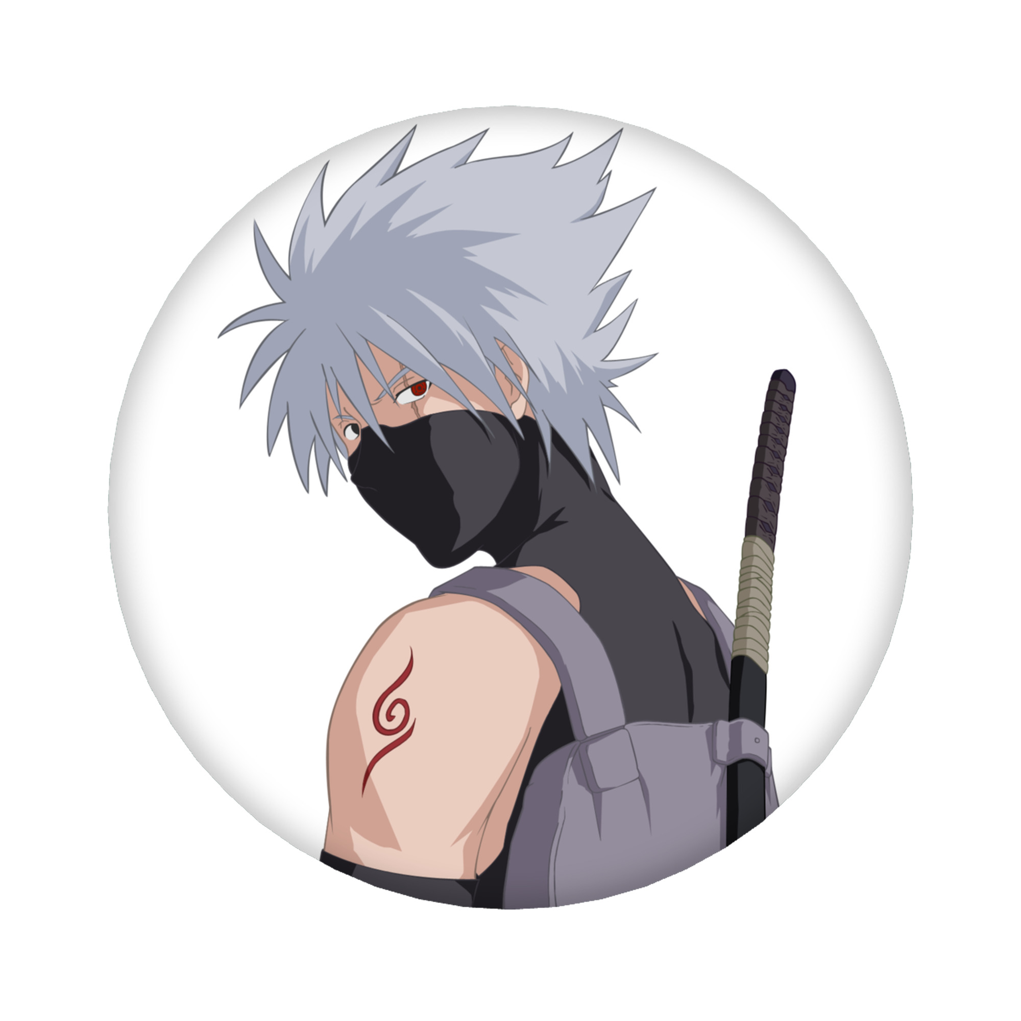 （画像用） NARUTO -ナルト- はたけ カカシ Hatake Kakashi 6cm 缶バッジ 複数セット