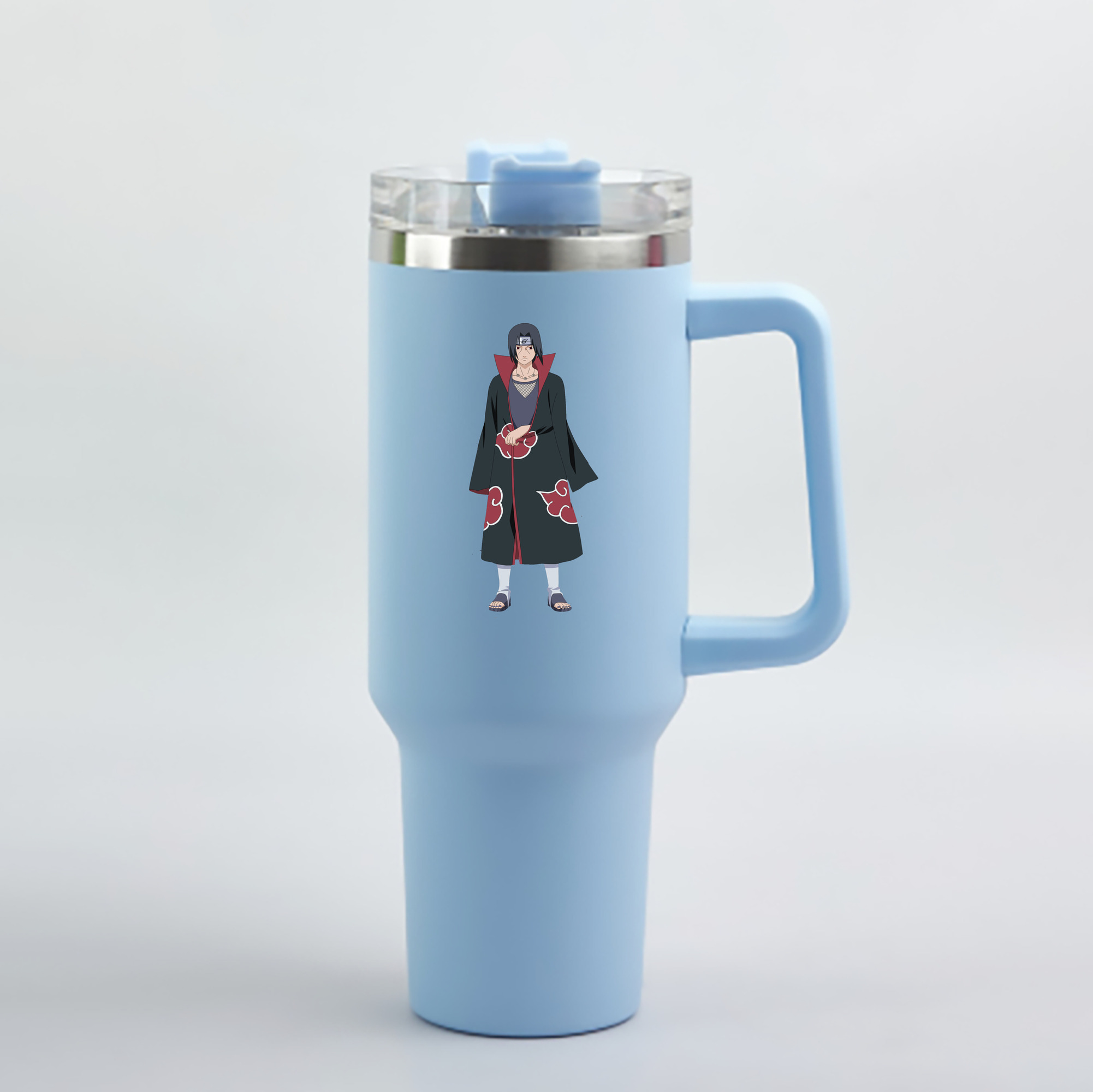 （画像用） NARUTO -ナルト- うちは イタチ Uchiha Itachi 1200mL車用タンブラー - クリスタルステッカー（プラスチックストロー付き）