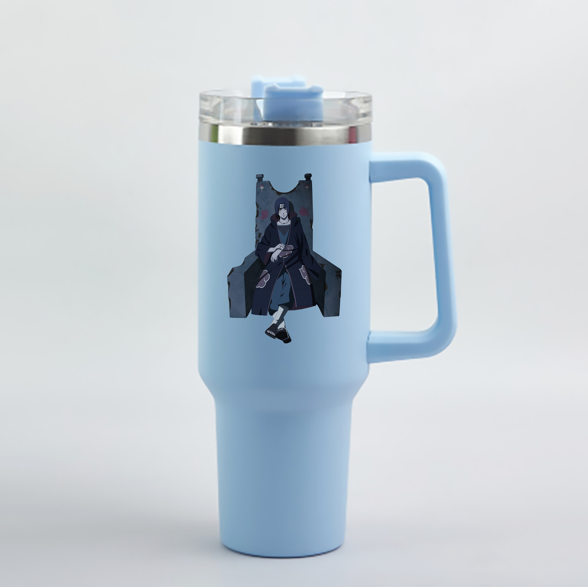 （画像用） NARUTO -ナルト- うちは イタチ Uchiha Itachi 1200mL車用タンブラー - クリスタルステッカー（プラスチックストロー付き）