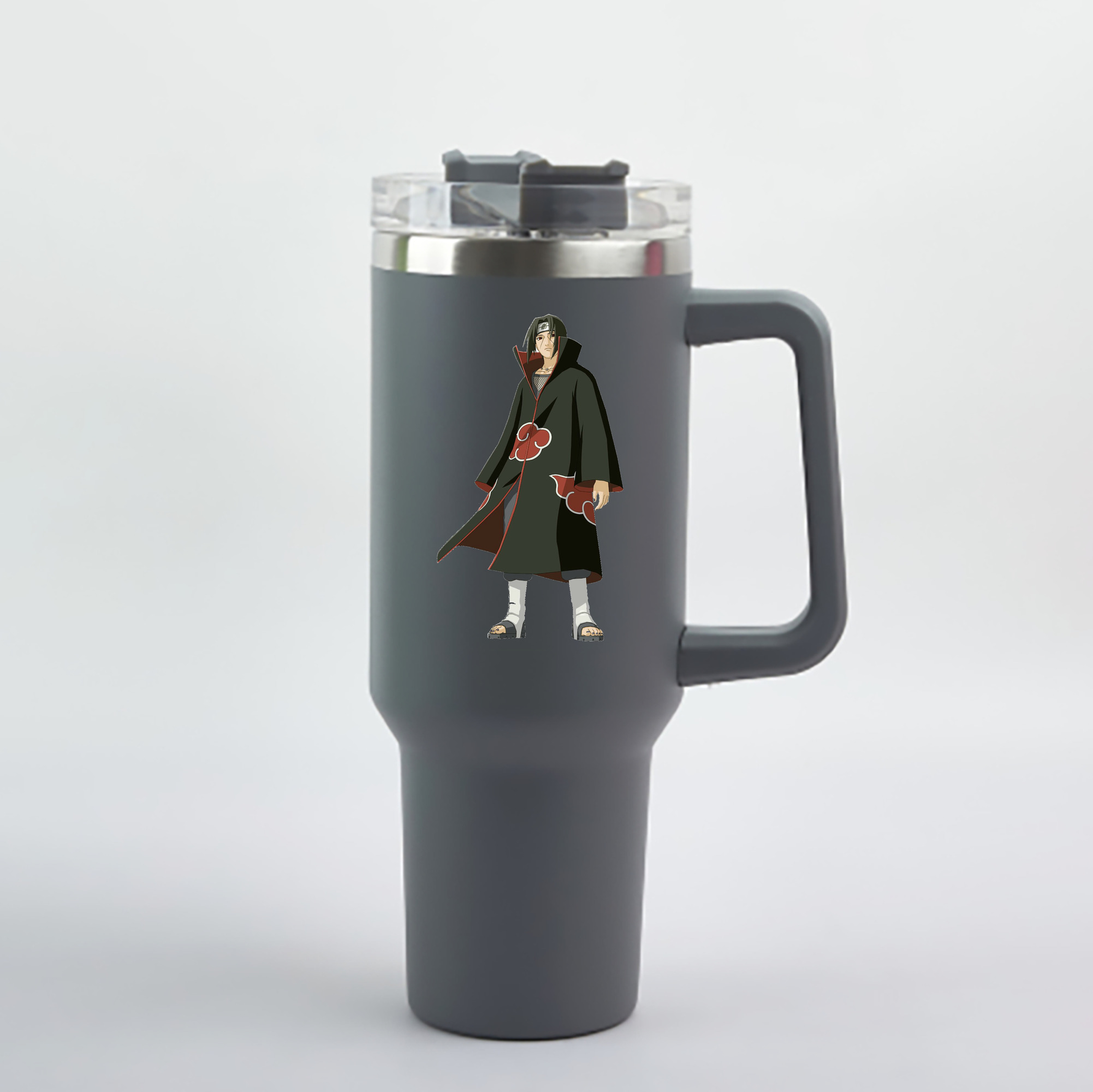 （画像用） NARUTO -ナルト- うちは イタチ Uchiha Itachi 1200mL車用タンブラー - クリスタルステッカー（プラスチックストロー付き）