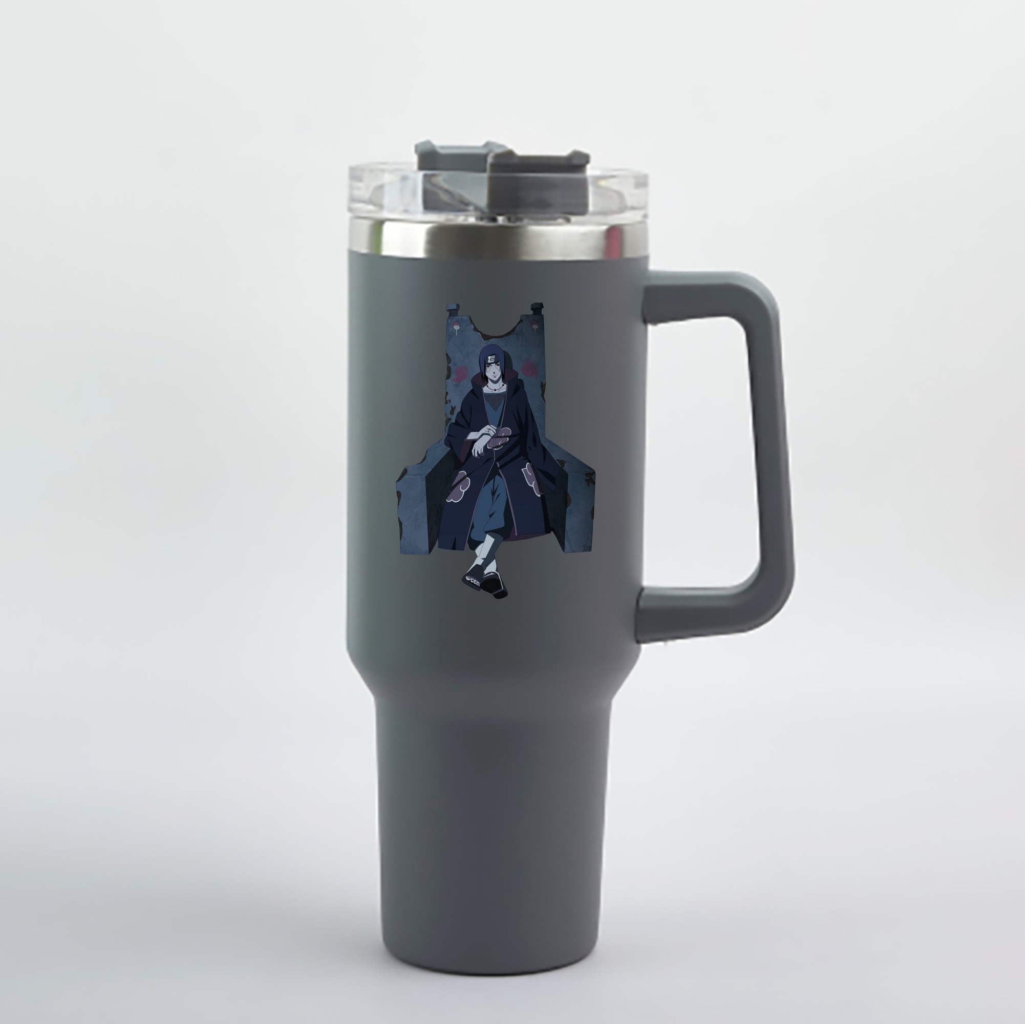 （画像用） NARUTO -ナルト- うちは イタチ Uchiha Itachi 1200mL車用タンブラー - クリスタルステッカー（プラスチックストロー付き）