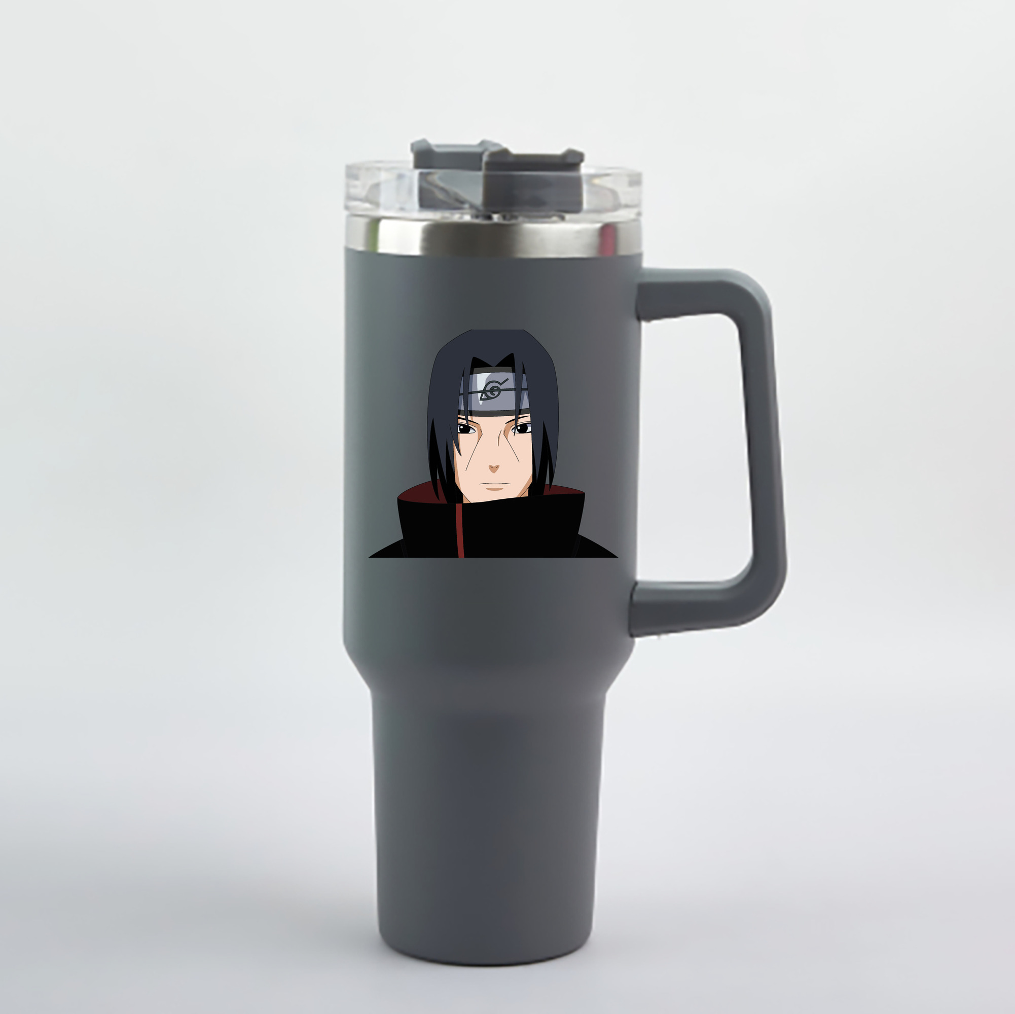 （画像用） NARUTO -ナルト- うちは イタチ Uchiha Itachi 1200mL車用タンブラー - クリスタルステッカー（プラスチックストロー付き）