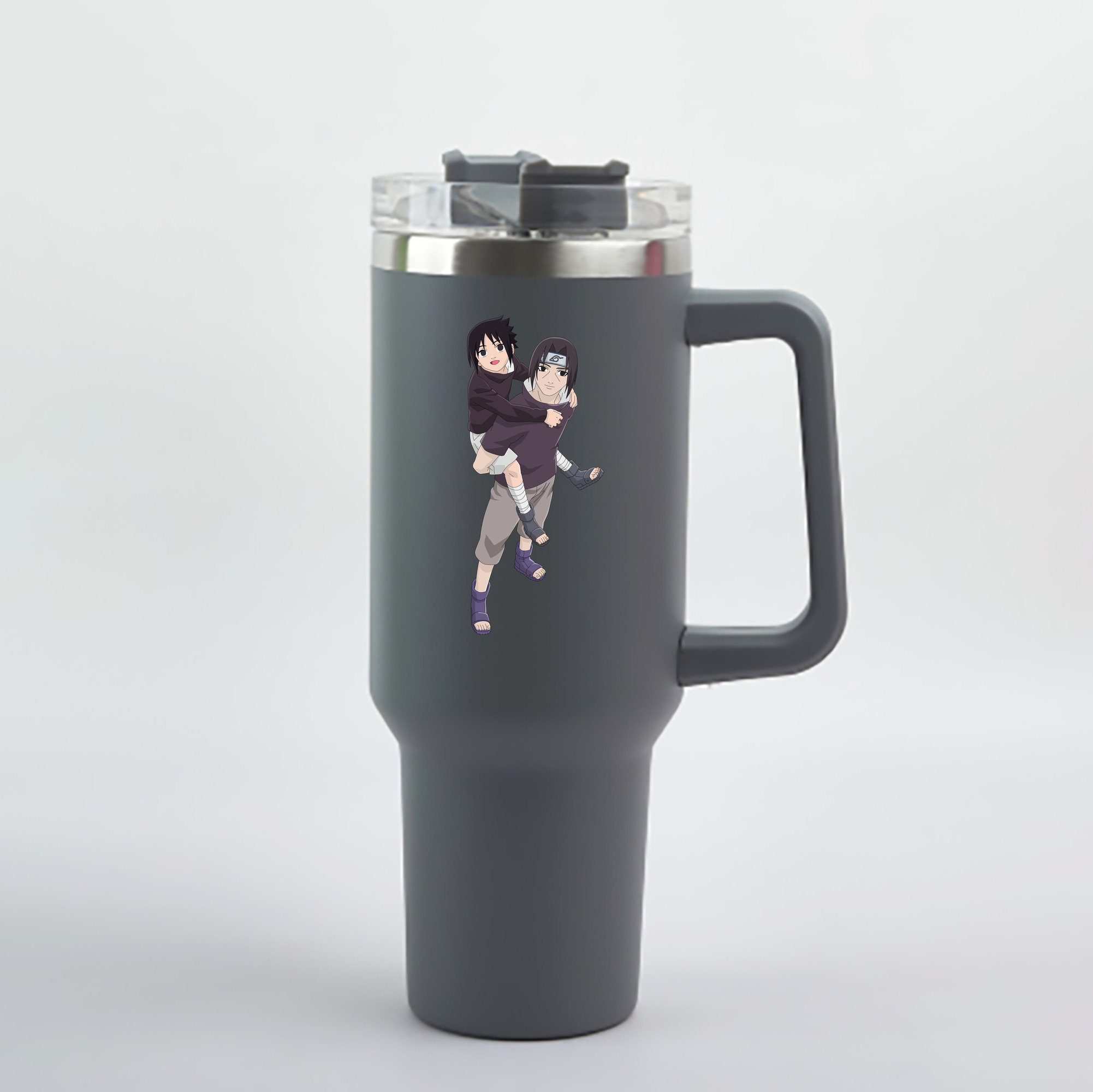 （画像用） NARUTO -ナルト- うちは イタチ Uchiha Itachi 1200mL車用タンブラー - クリスタルステッカー（プラスチックストロー付き）