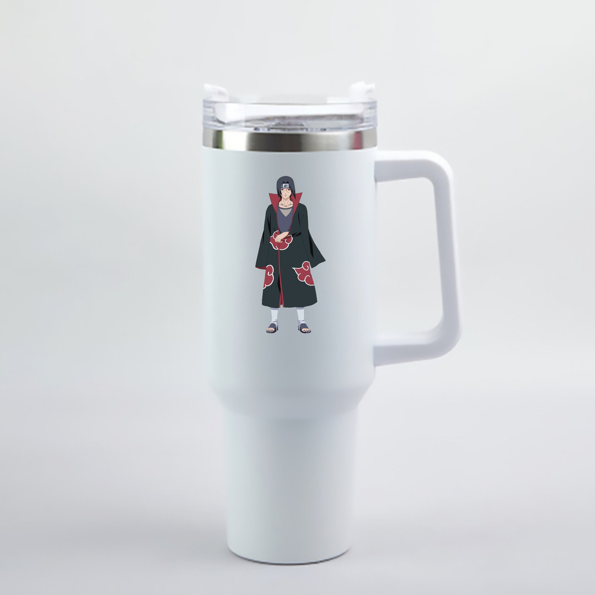 （画像用） NARUTO -ナルト- うちは イタチ Uchiha Itachi 1200mL車用タンブラー - クリスタルステッカー（プラスチックストロー付き）