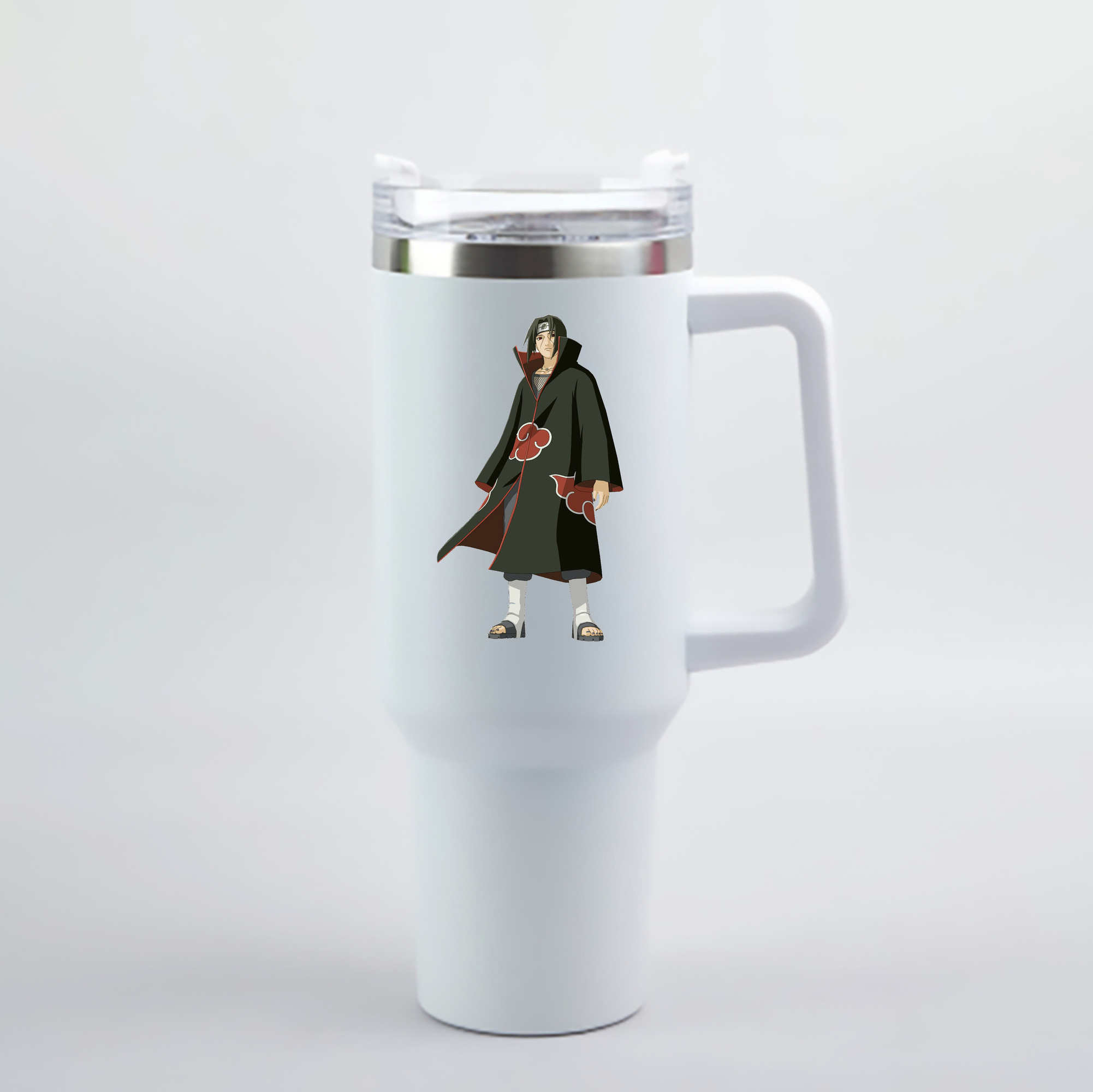 （画像用） NARUTO -ナルト- うちは イタチ Uchiha Itachi 1200mL車用タンブラー - クリスタルステッカー（プラスチックストロー付き）