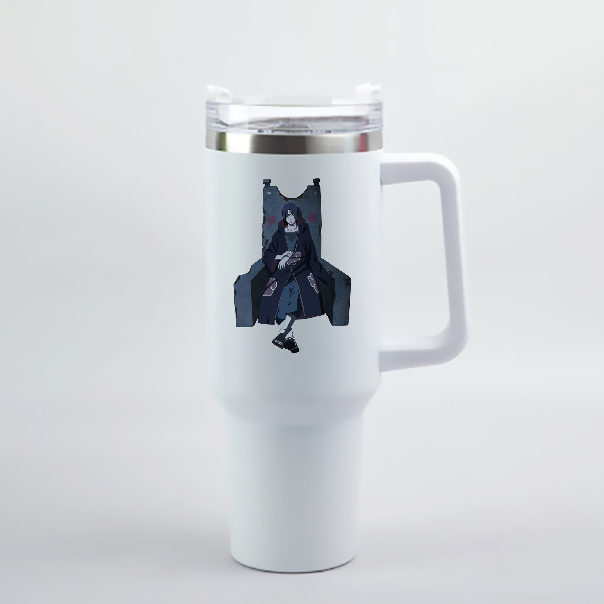 （画像用） NARUTO -ナルト- うちは イタチ Uchiha Itachi 1200mL車用タンブラー - クリスタルステッカー（プラスチックストロー付き）