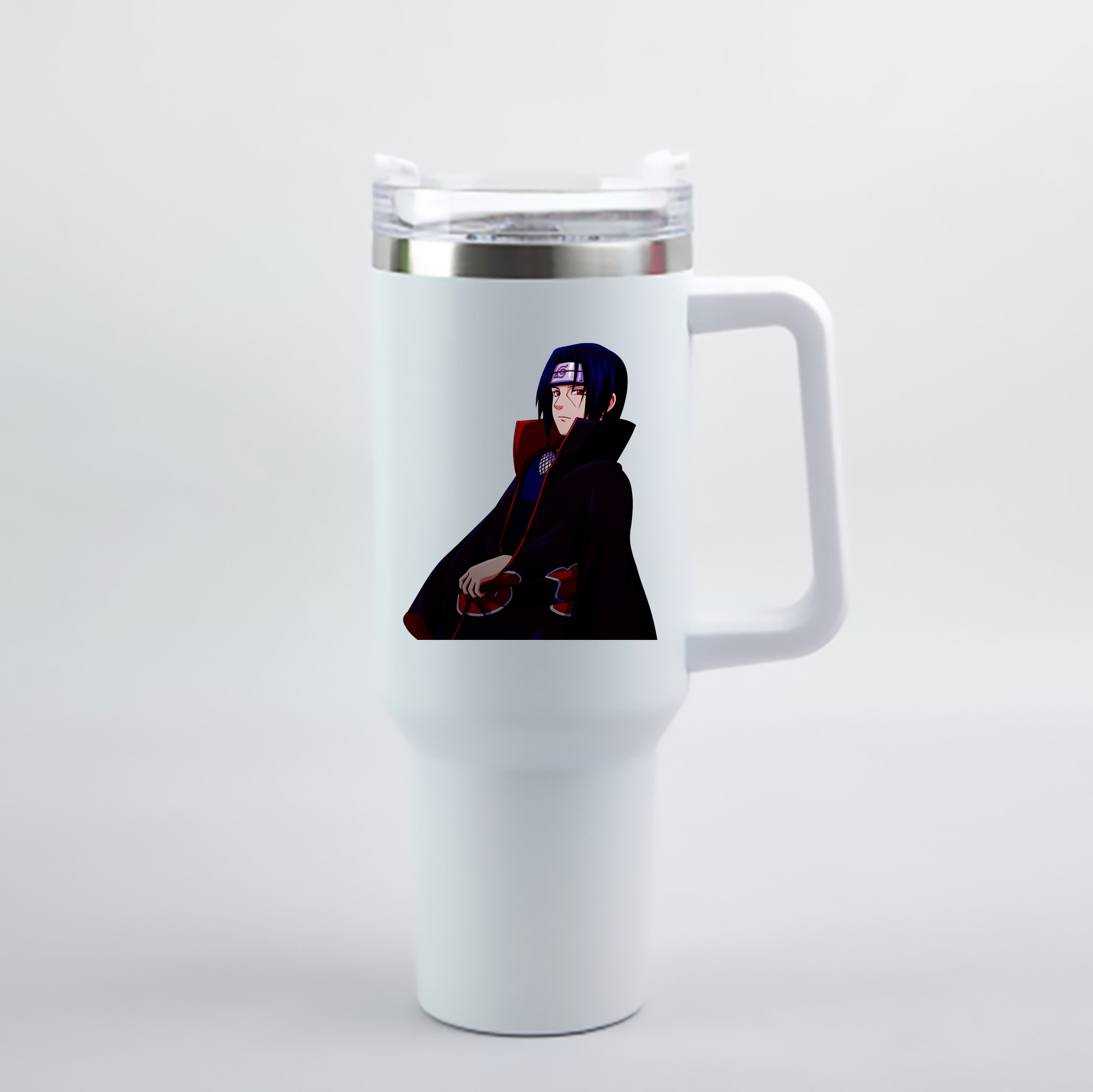 （画像用） NARUTO -ナルト- うちは イタチ Uchiha Itachi 1200mL車用タンブラー - クリスタルステッカー（プラスチックストロー付き）