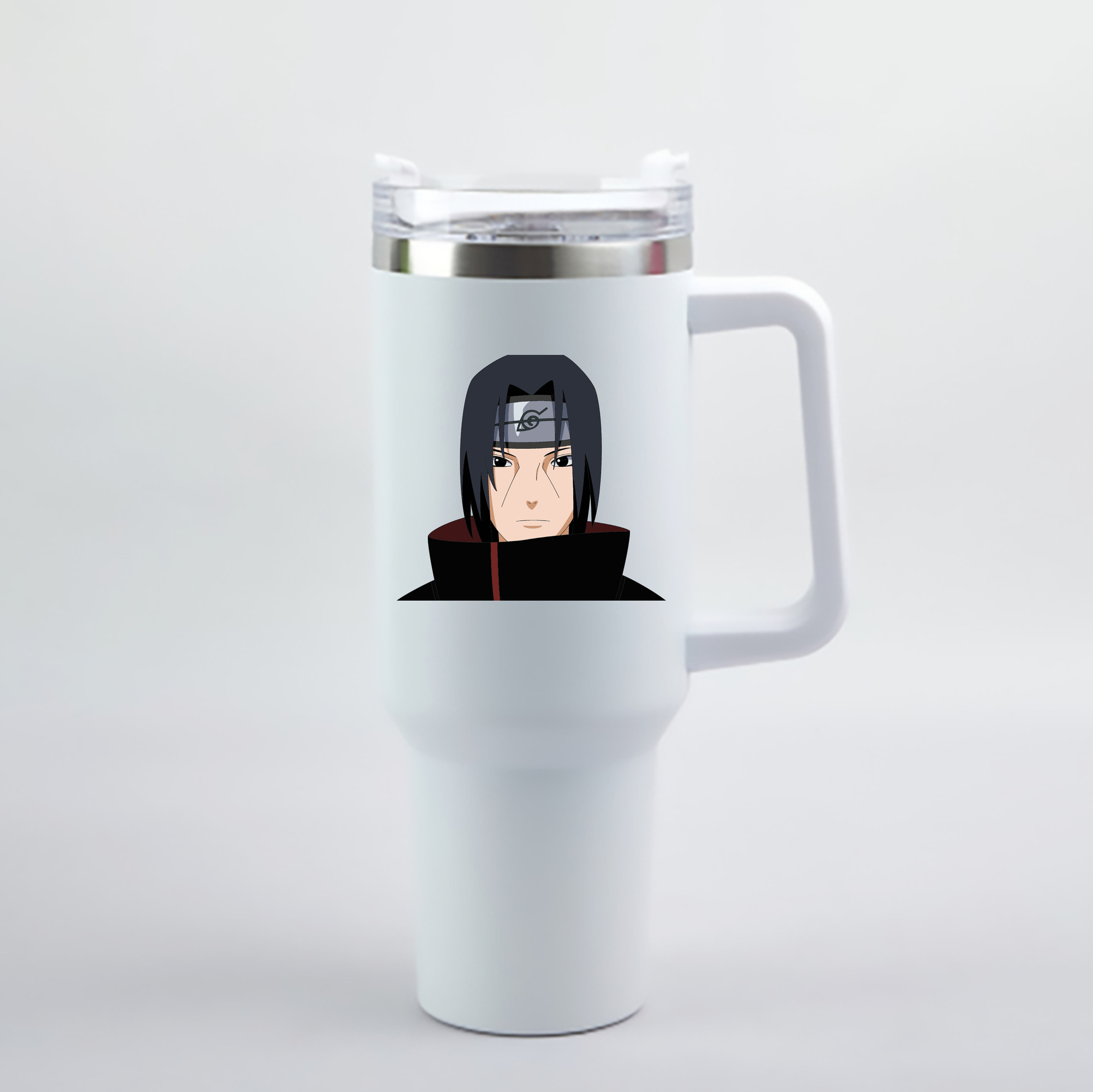 （画像用） NARUTO -ナルト- うちは イタチ Uchiha Itachi 1200mL車用タンブラー - クリスタルステッカー（プラスチックストロー付き）