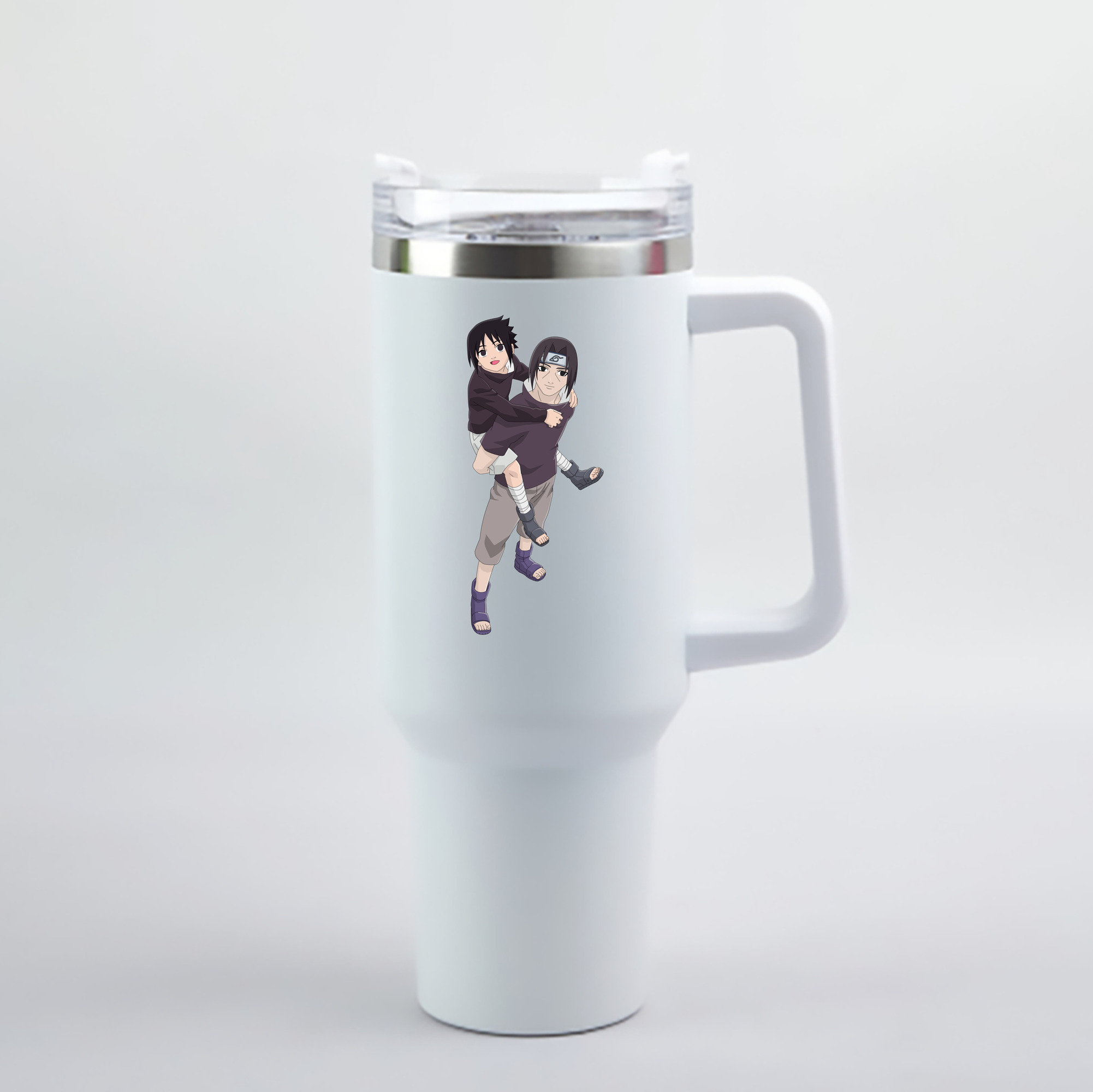 （画像用） NARUTO -ナルト- うちは イタチ Uchiha Itachi 1200mL車用タンブラー - クリスタルステッカー（プラスチックストロー付き）