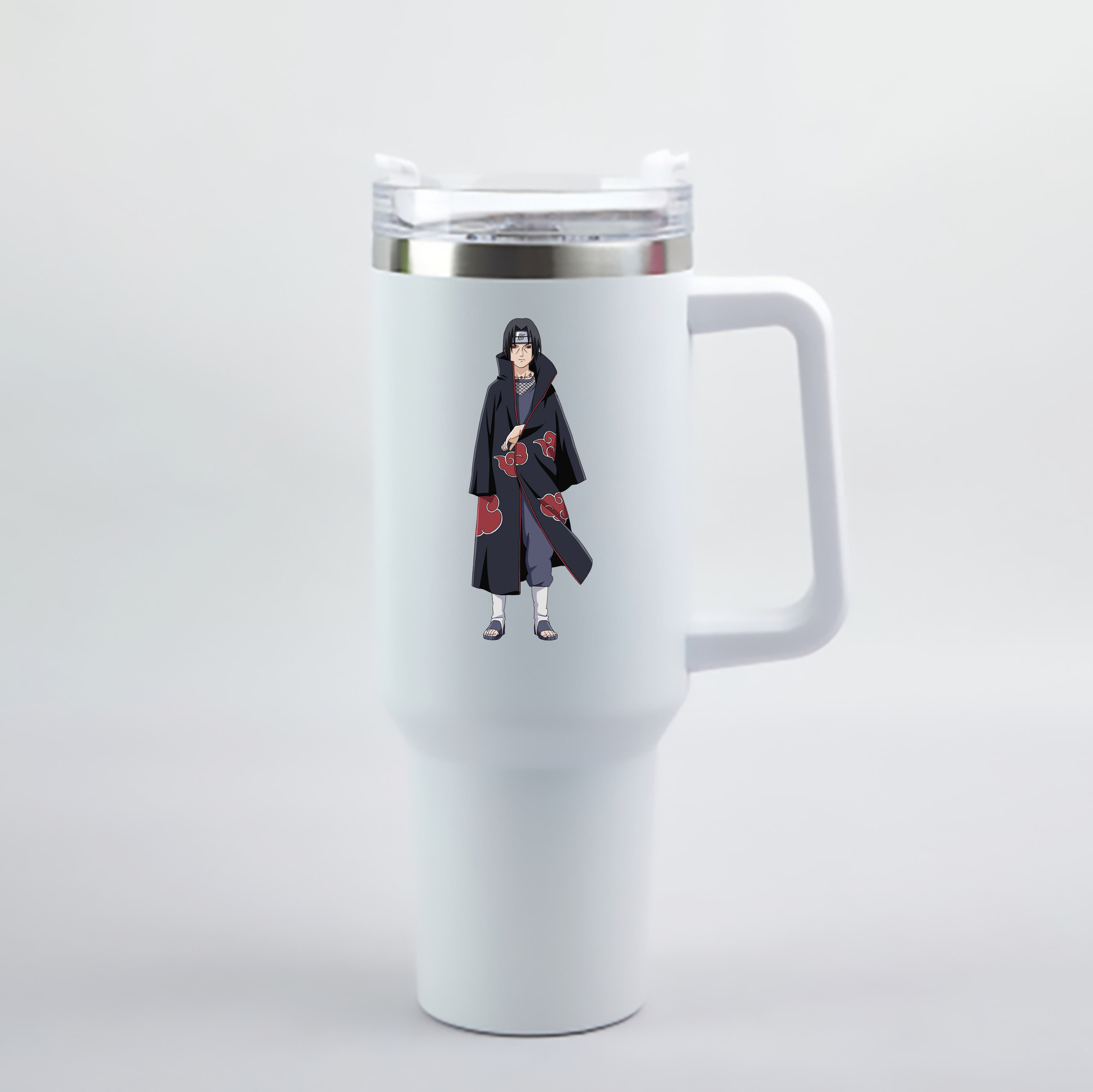 （画像用） NARUTO -ナルト- うちは イタチ Uchiha Itachi 1200mL車用タンブラー - クリスタルステッカー（プラスチックストロー付き）