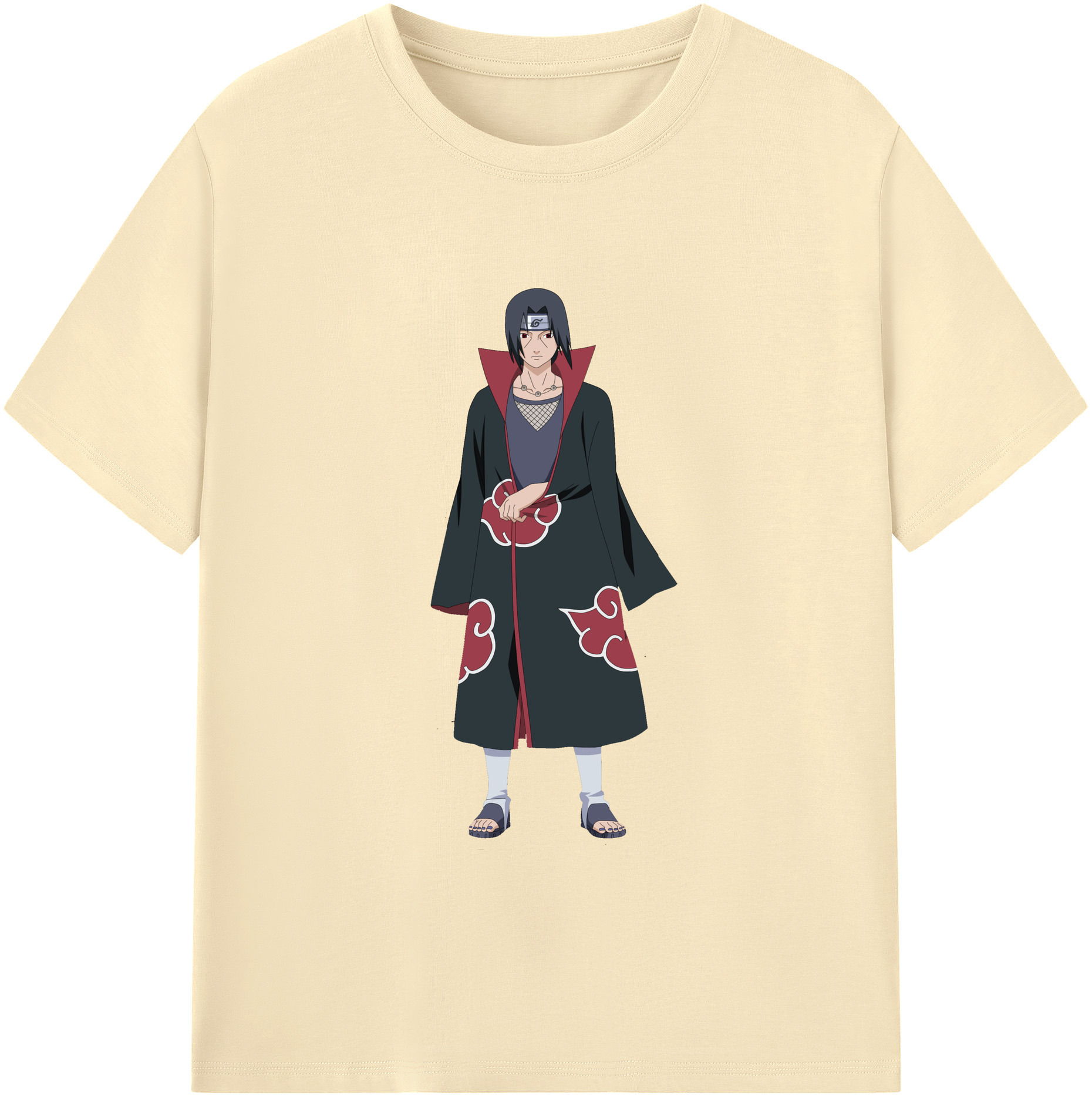 （画像用） NARUTO -ナルト- うちは イタチ Uchiha Itachi 綿100％半袖Tシャツ（フロントプリント）