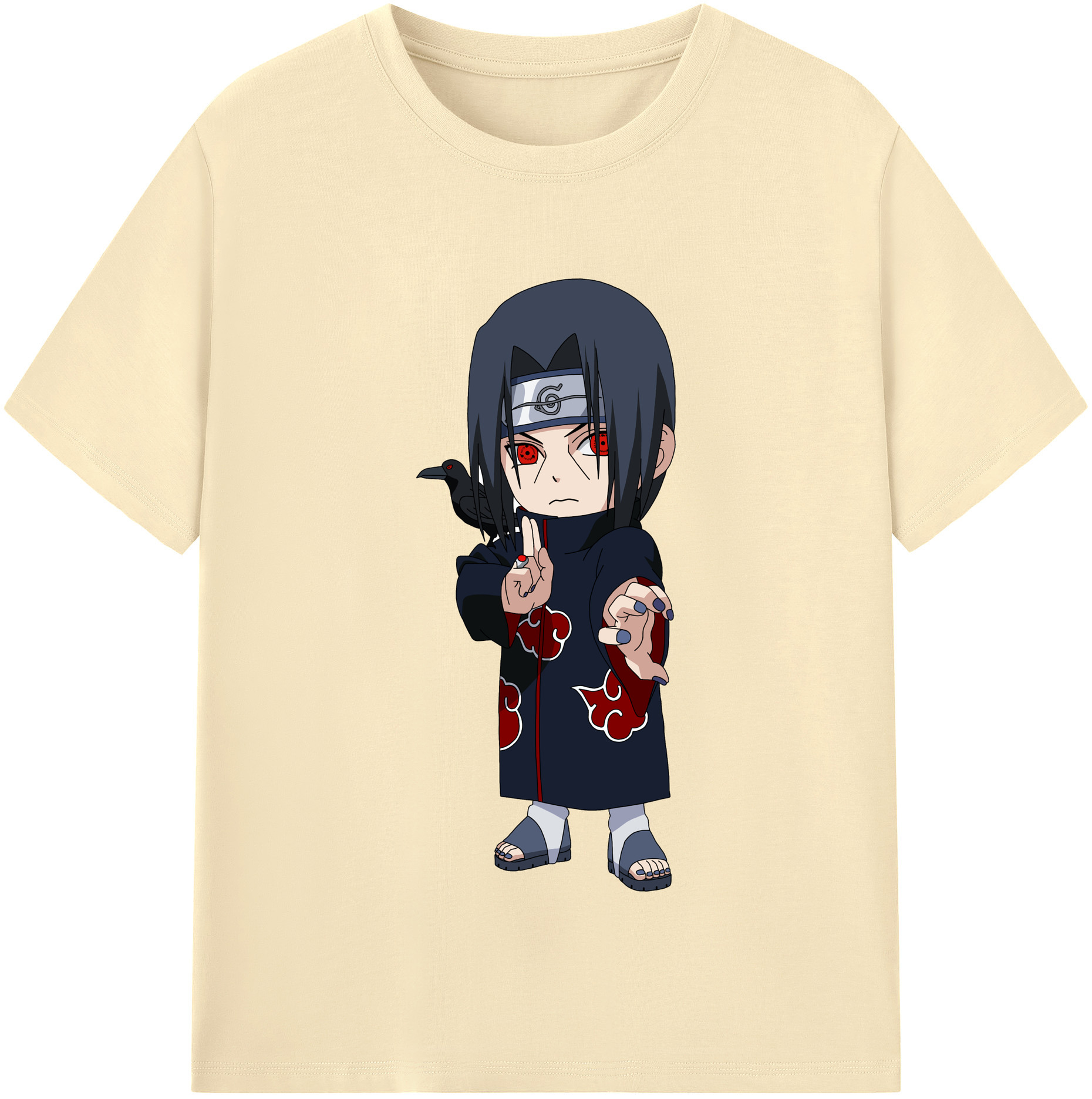 （画像用） NARUTO -ナルト- うちは イタチ Uchiha Itachi 綿100％半袖Tシャツ（フロントプリント）