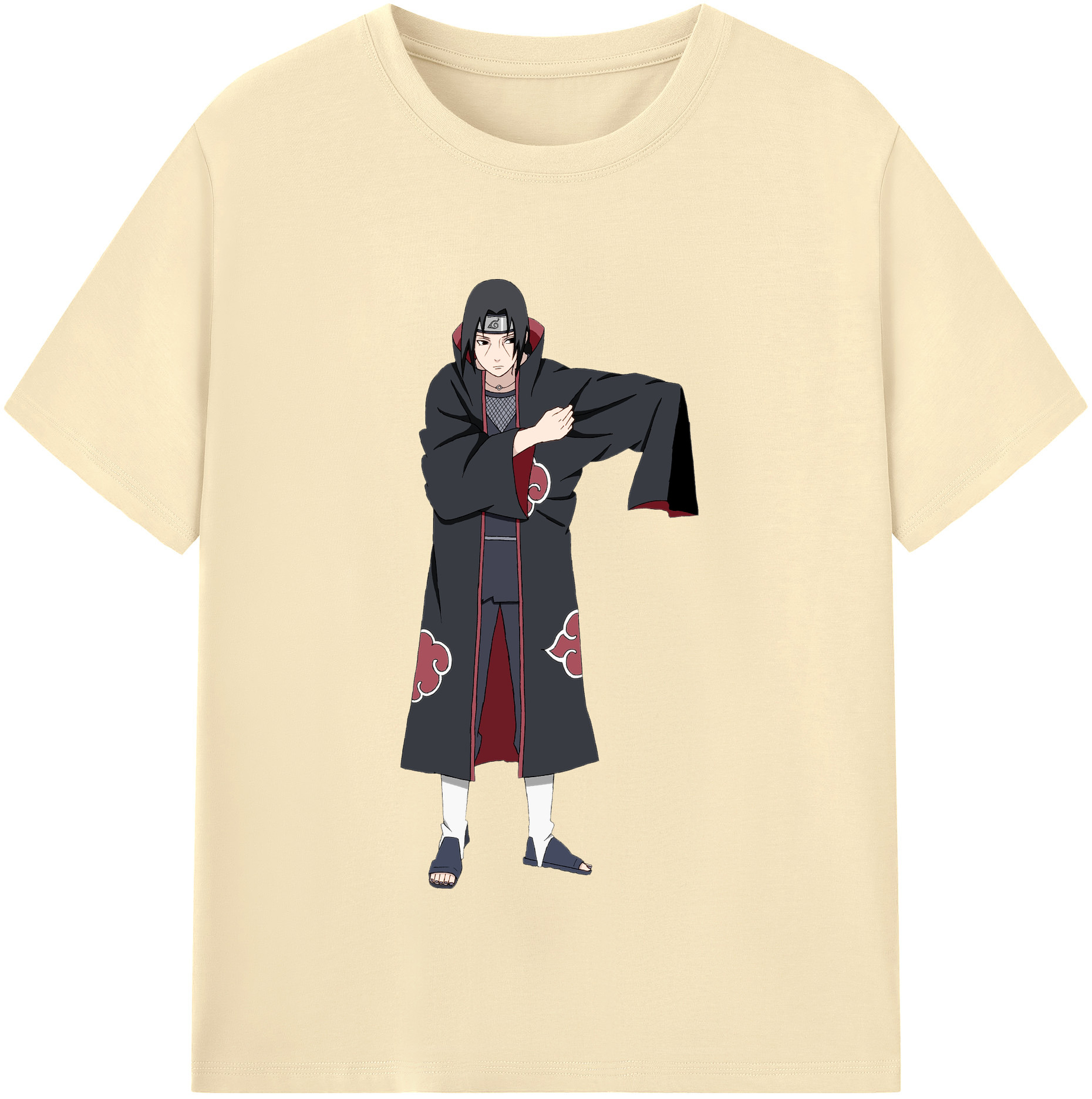 （画像用） NARUTO -ナルト- うちは イタチ Uchiha Itachi 綿100％半袖Tシャツ（フロントプリント）