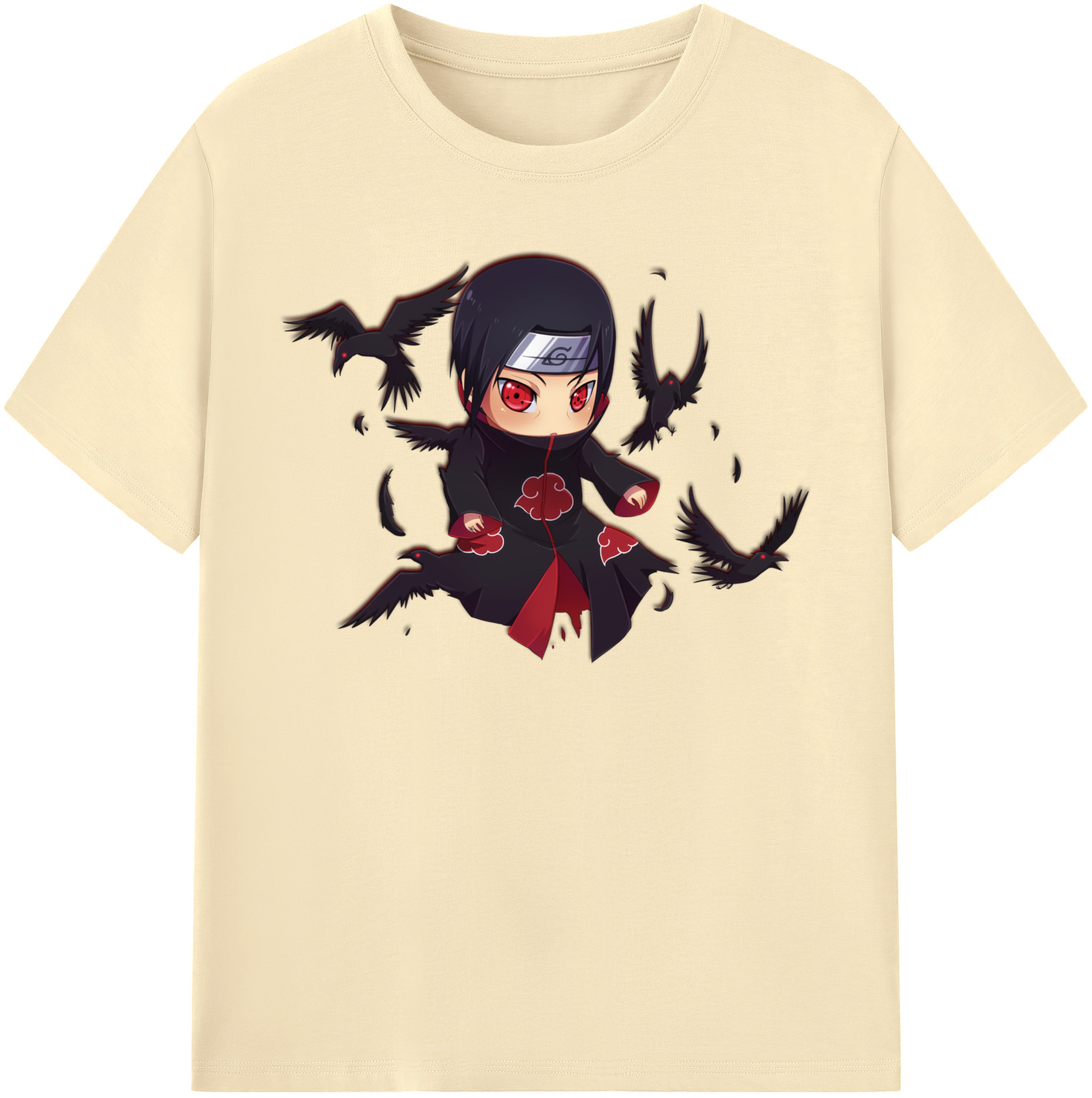 （画像用） NARUTO -ナルト- うちは イタチ Uchiha Itachi 綿100％半袖Tシャツ（フロントプリント）