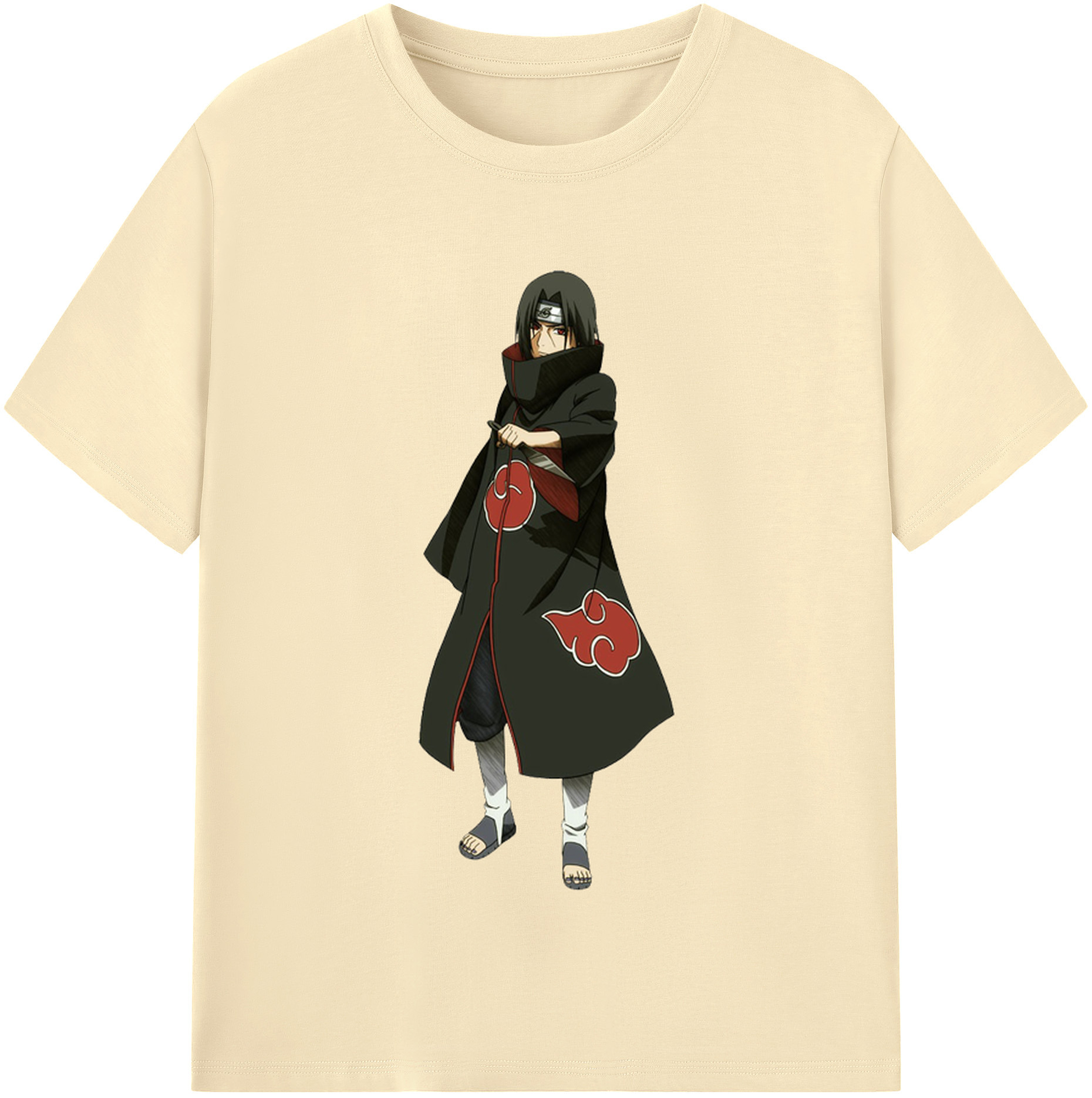 （画像用） NARUTO -ナルト- うちは イタチ Uchiha Itachi 綿100％半袖Tシャツ（フロントプリント）