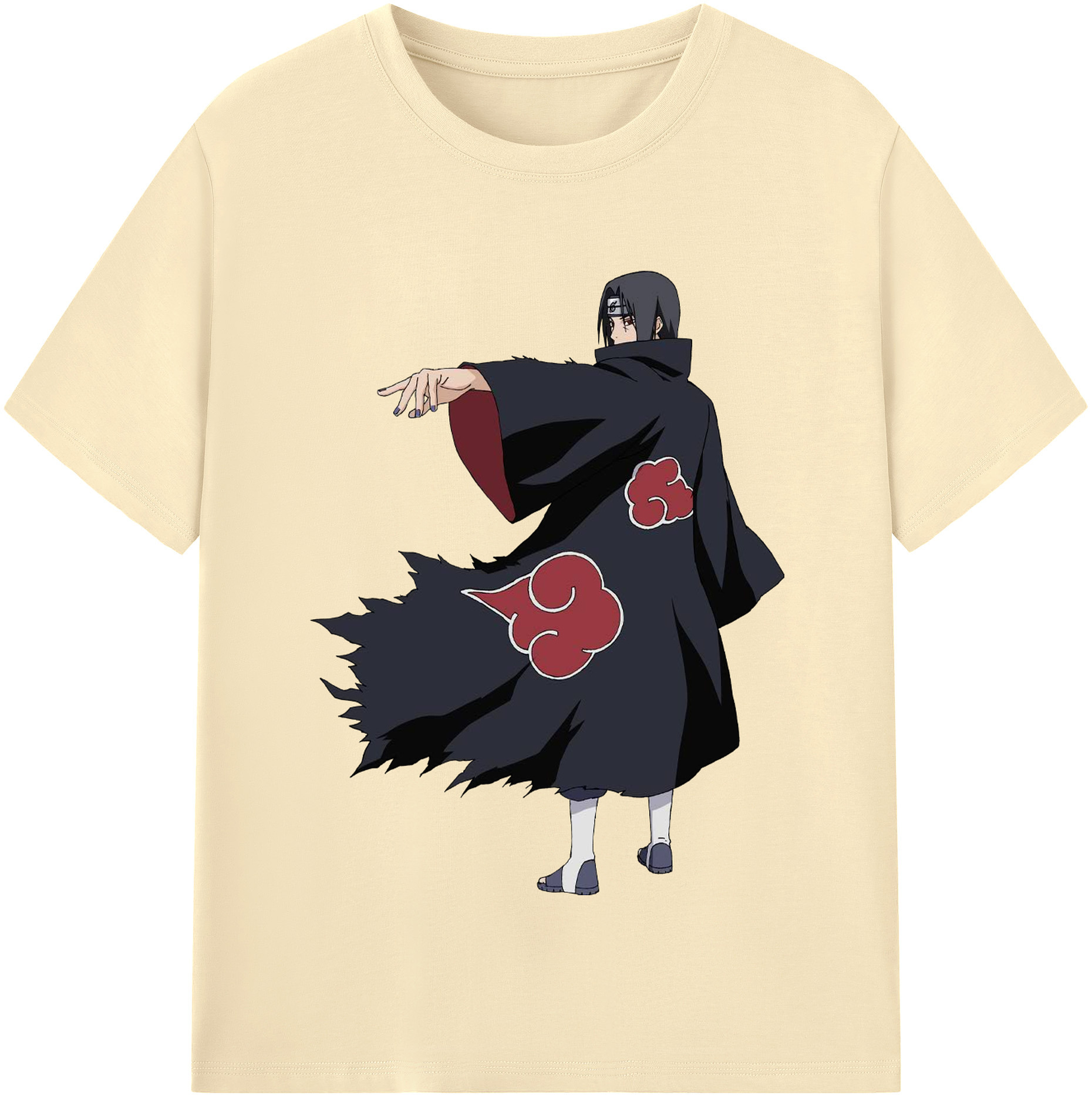 （画像用） NARUTO -ナルト- うちは イタチ Uchiha Itachi 綿100％半袖Tシャツ（フロントプリント）