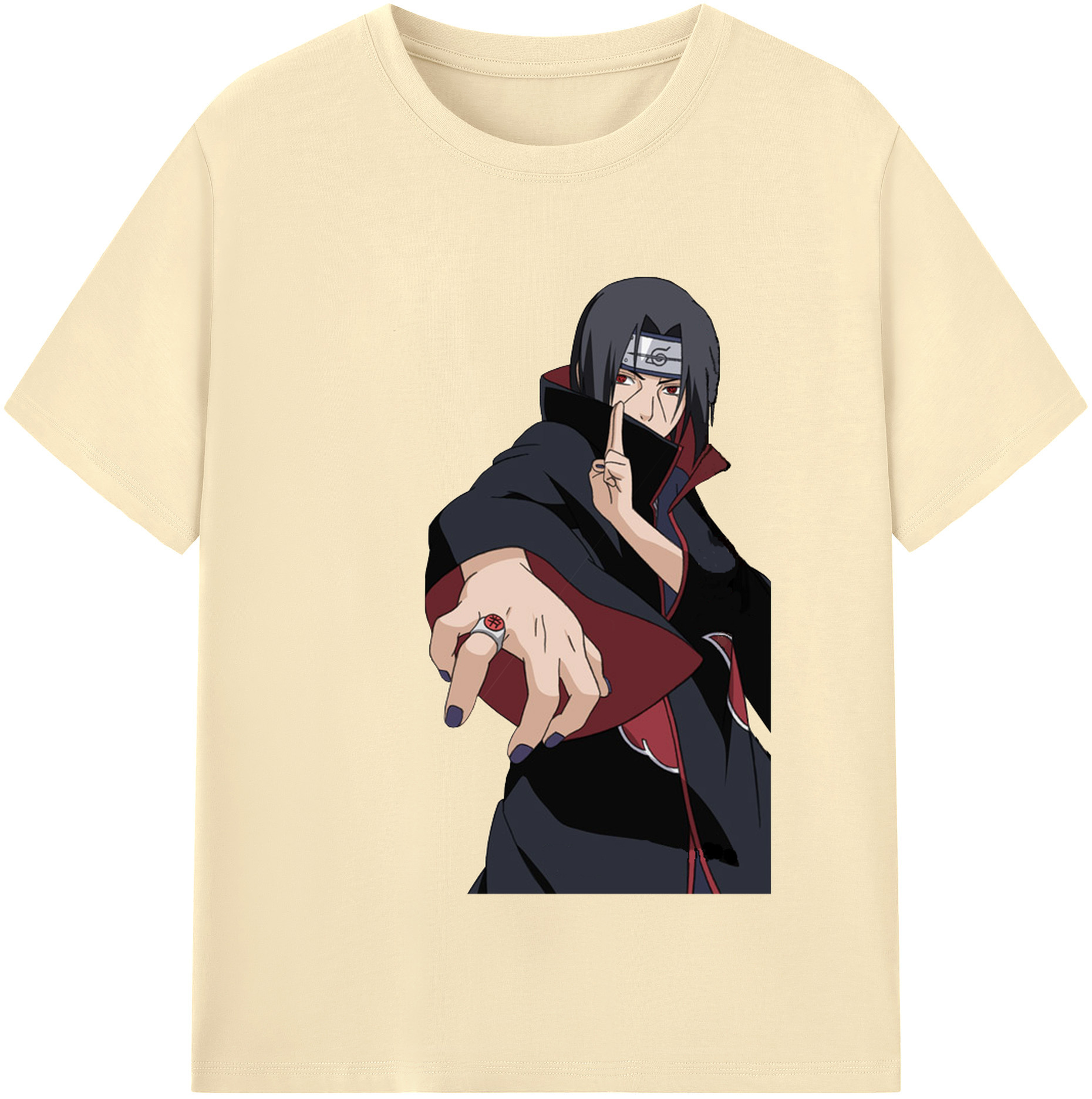（画像用） NARUTO -ナルト- うちは イタチ Uchiha Itachi 綿100％半袖Tシャツ（フロントプリント）