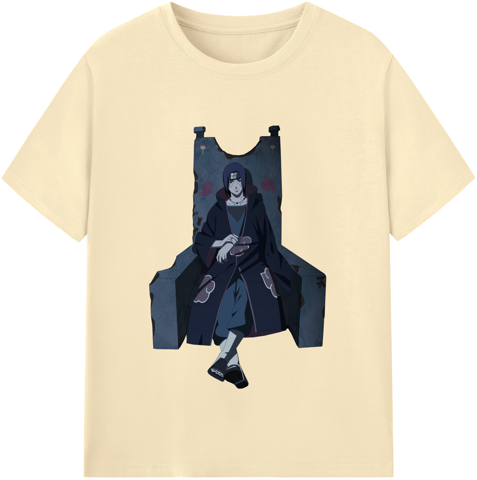 （画像用） NARUTO -ナルト- うちは イタチ Uchiha Itachi 綿100％半袖Tシャツ（フロントプリント）