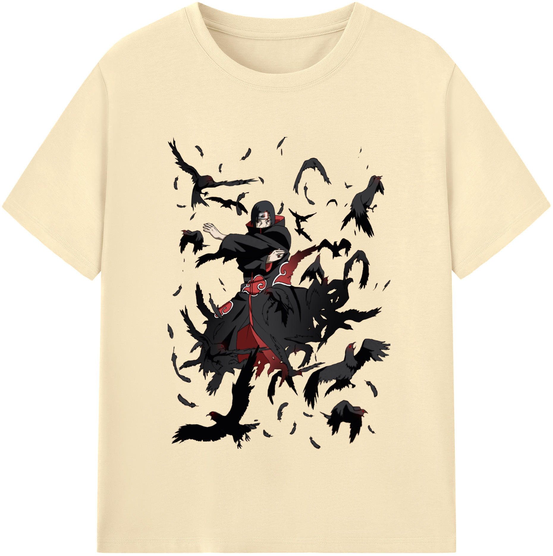 （画像用） NARUTO -ナルト- うちは イタチ Uchiha Itachi 綿100％半袖Tシャツ（フロントプリント）