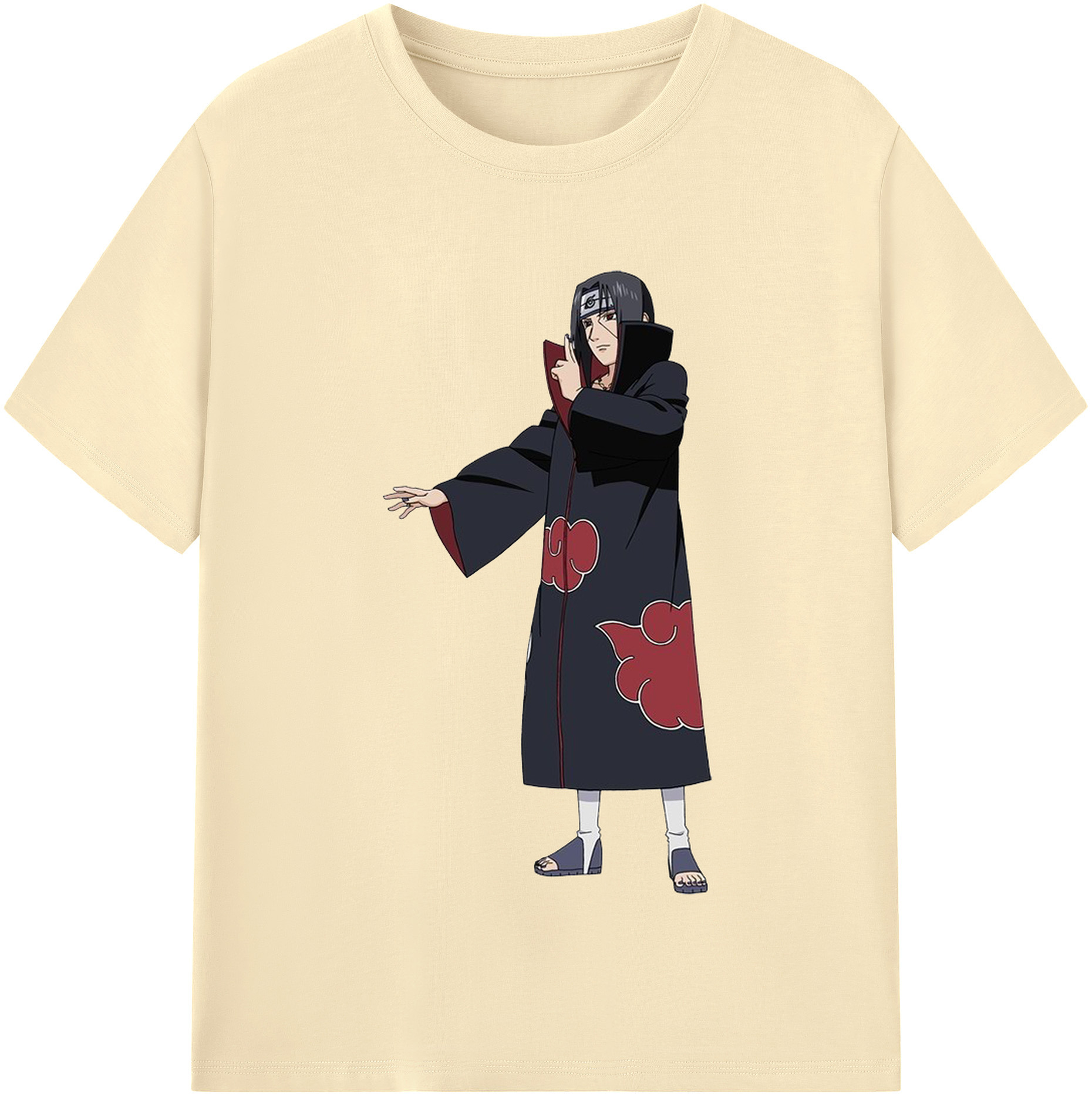 （画像用） NARUTO -ナルト- うちは イタチ Uchiha Itachi 綿100％半袖Tシャツ（フロントプリント）