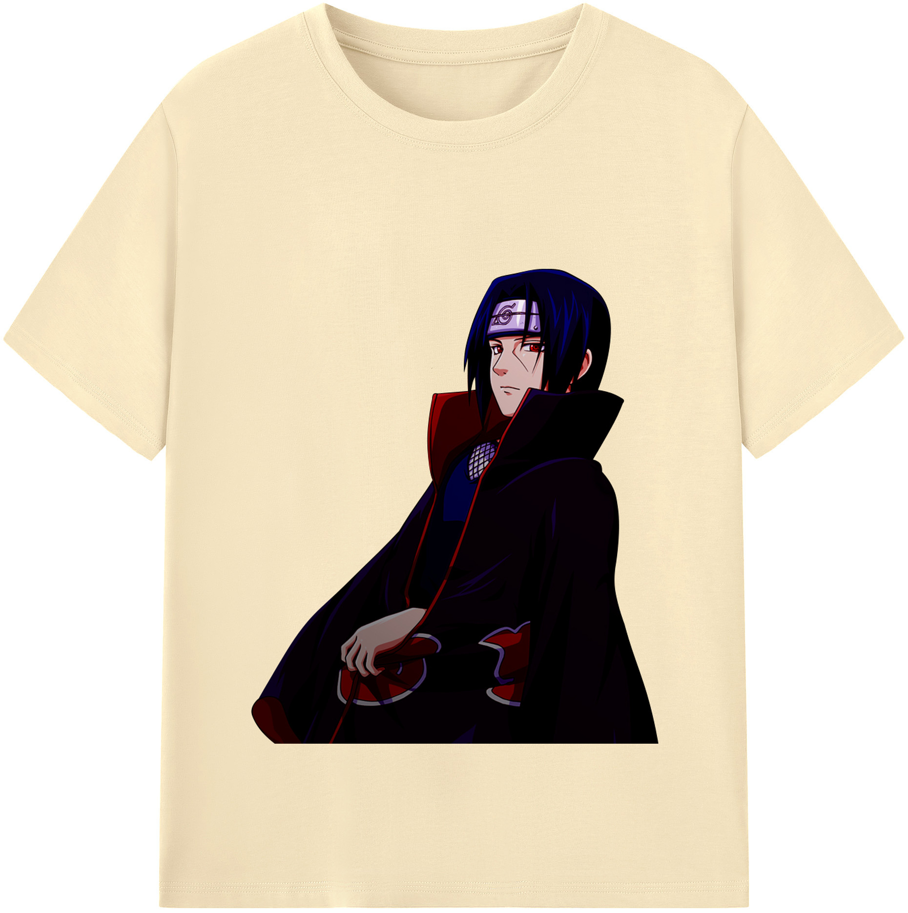 （画像用） NARUTO -ナルト- うちは イタチ Uchiha Itachi 綿100％半袖Tシャツ（フロントプリント）