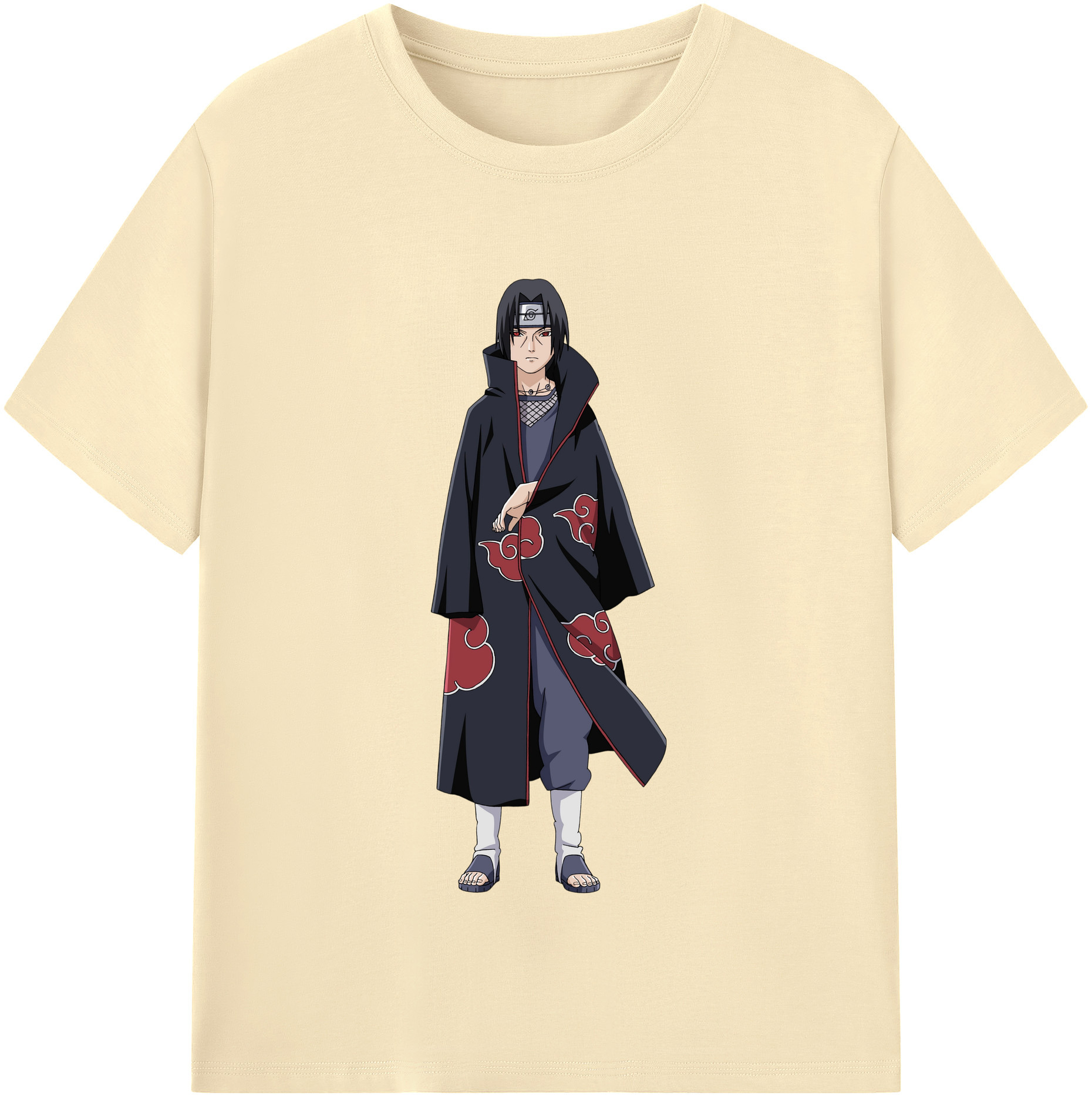 （画像用） NARUTO -ナルト- うちは イタチ Uchiha Itachi 綿100％半袖Tシャツ（フロントプリント）