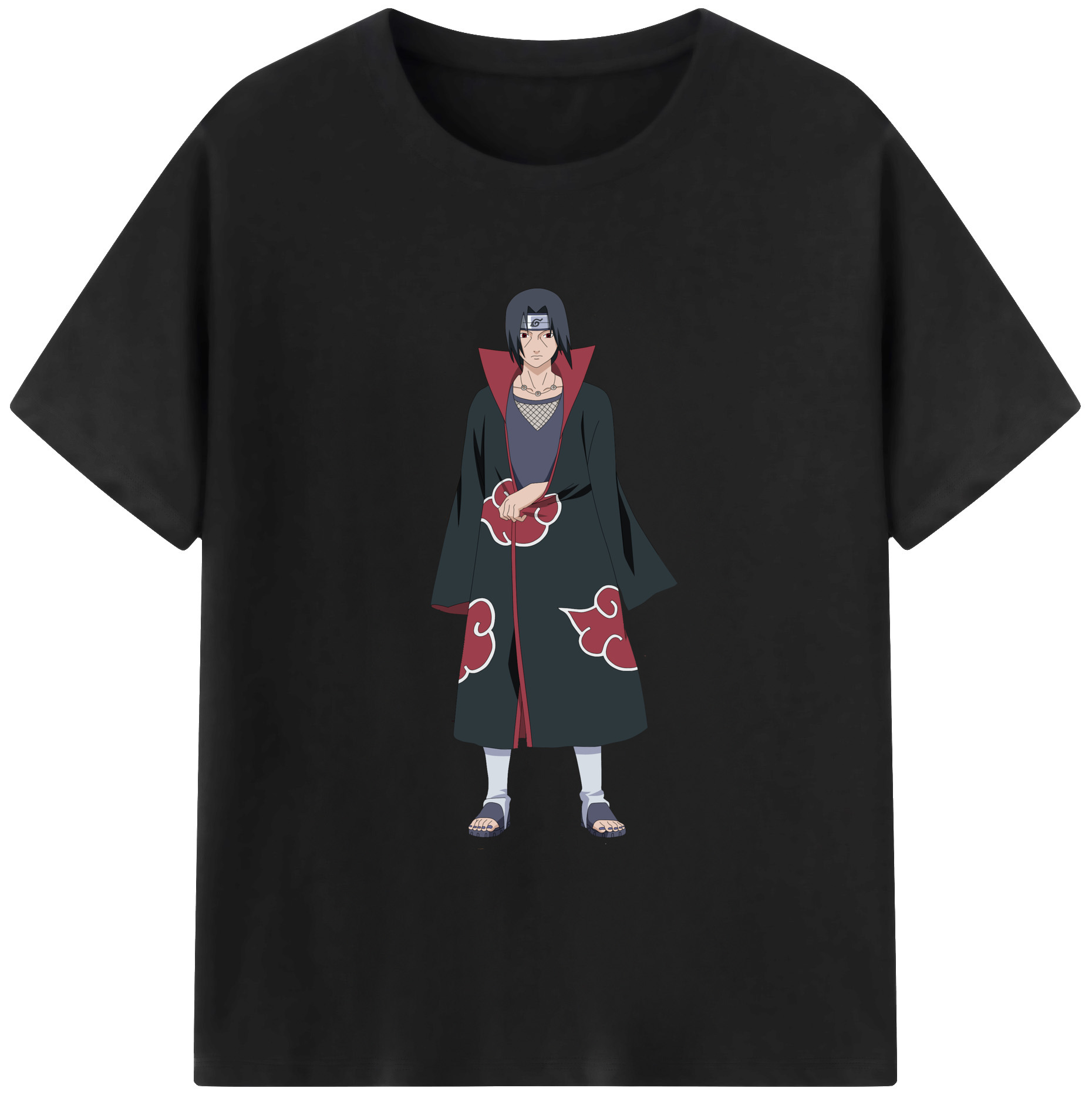 （画像用） NARUTO -ナルト- うちは イタチ Uchiha Itachi 綿100％半袖Tシャツ（フロントプリント）