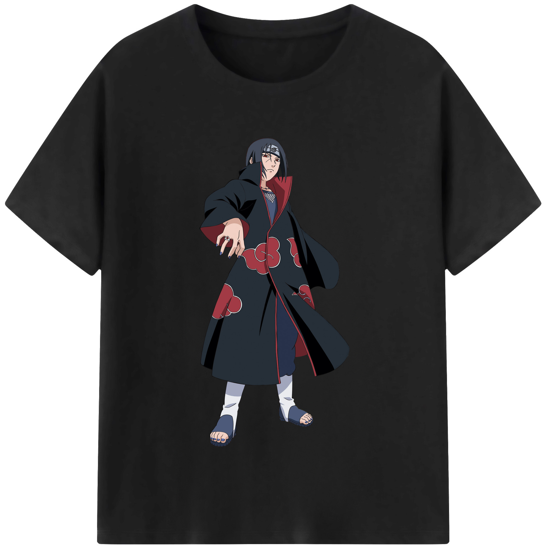 （画像用） NARUTO -ナルト- うちは イタチ Uchiha Itachi 綿100％半袖Tシャツ（フロントプリント）