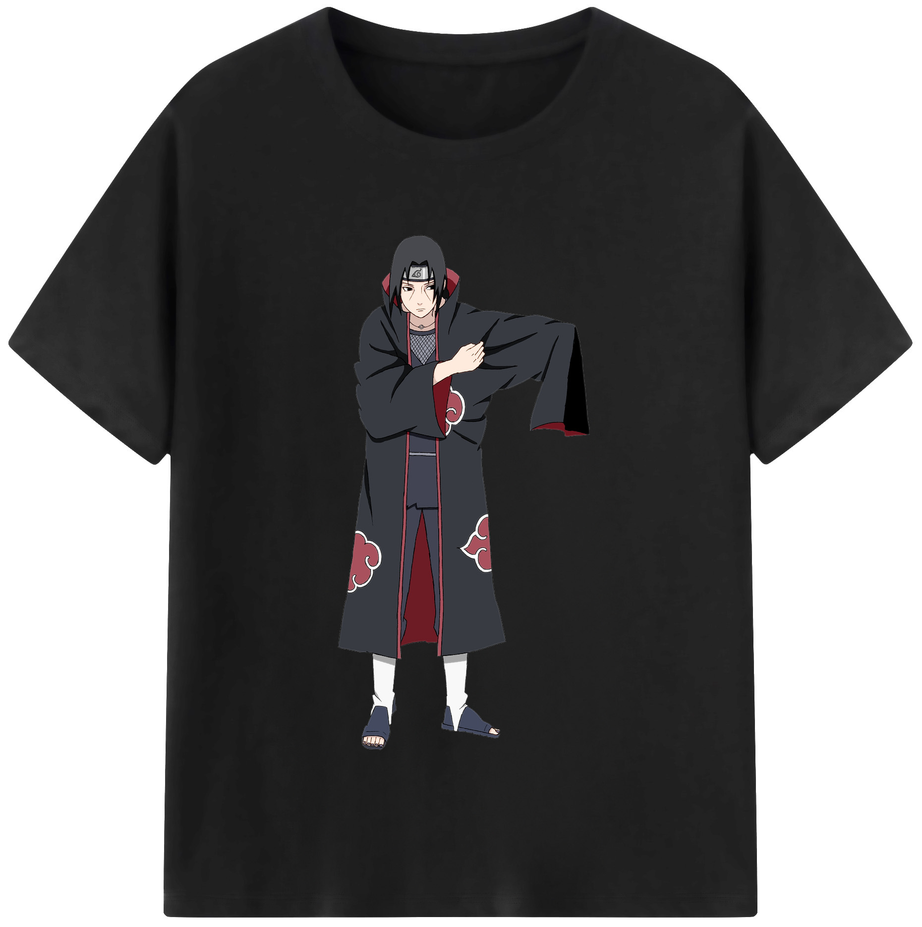 （画像用） NARUTO -ナルト- うちは イタチ Uchiha Itachi 綿100％半袖Tシャツ（フロントプリント）