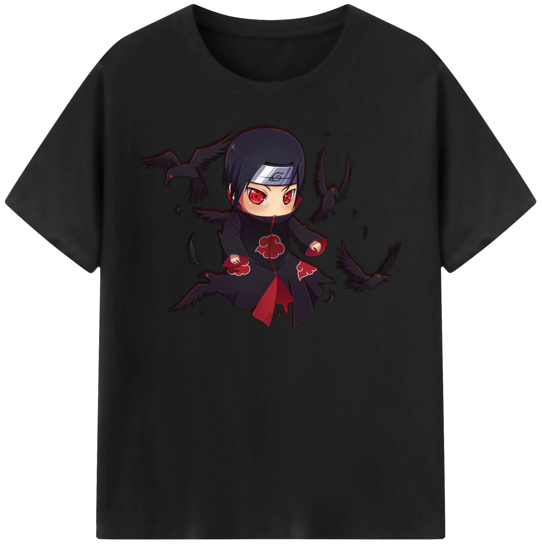 （画像用） NARUTO -ナルト- うちは イタチ Uchiha Itachi 綿100％半袖Tシャツ（フロントプリント）