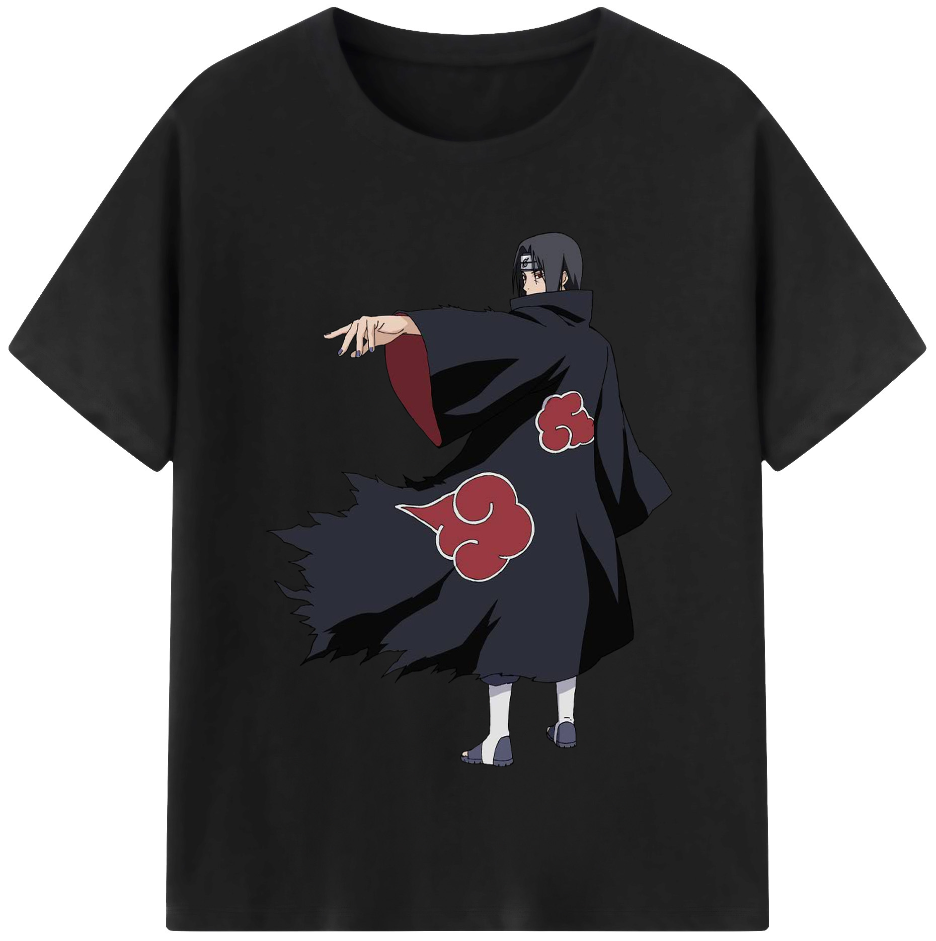 （画像用） NARUTO -ナルト- うちは イタチ Uchiha Itachi 綿100％半袖Tシャツ（フロントプリント）