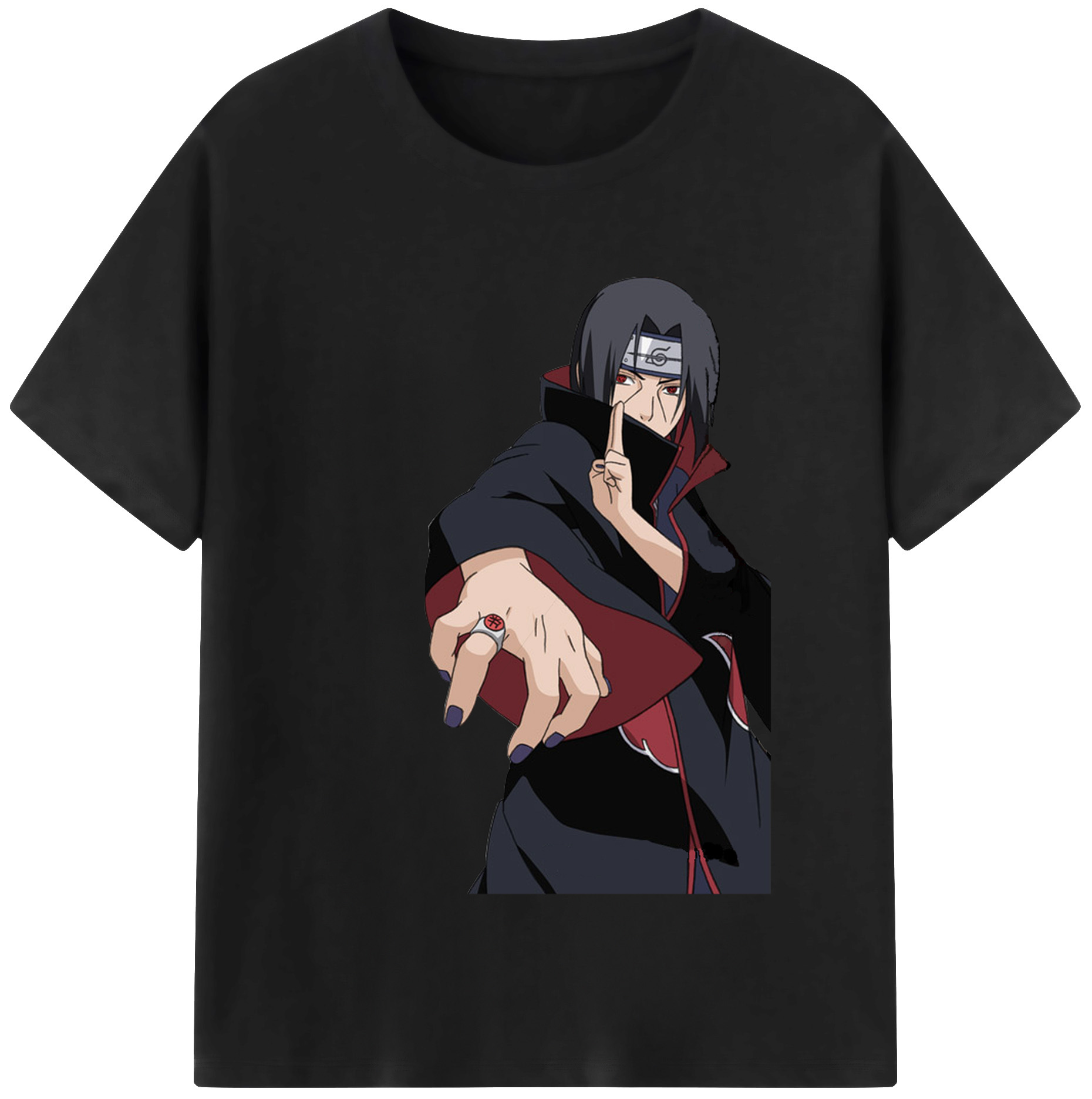 （画像用） NARUTO -ナルト- うちは イタチ Uchiha Itachi 綿100％半袖Tシャツ（フロントプリント）