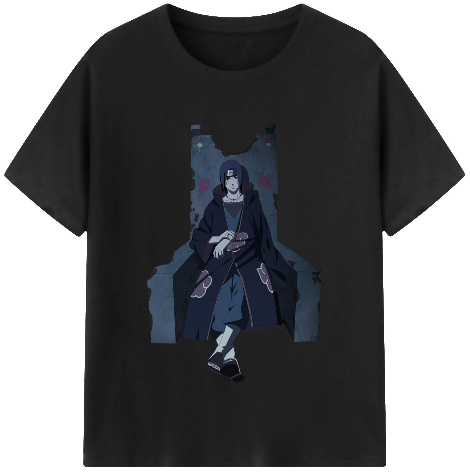 （画像用） NARUTO -ナルト- うちは イタチ Uchiha Itachi 綿100％半袖Tシャツ（フロントプリント）